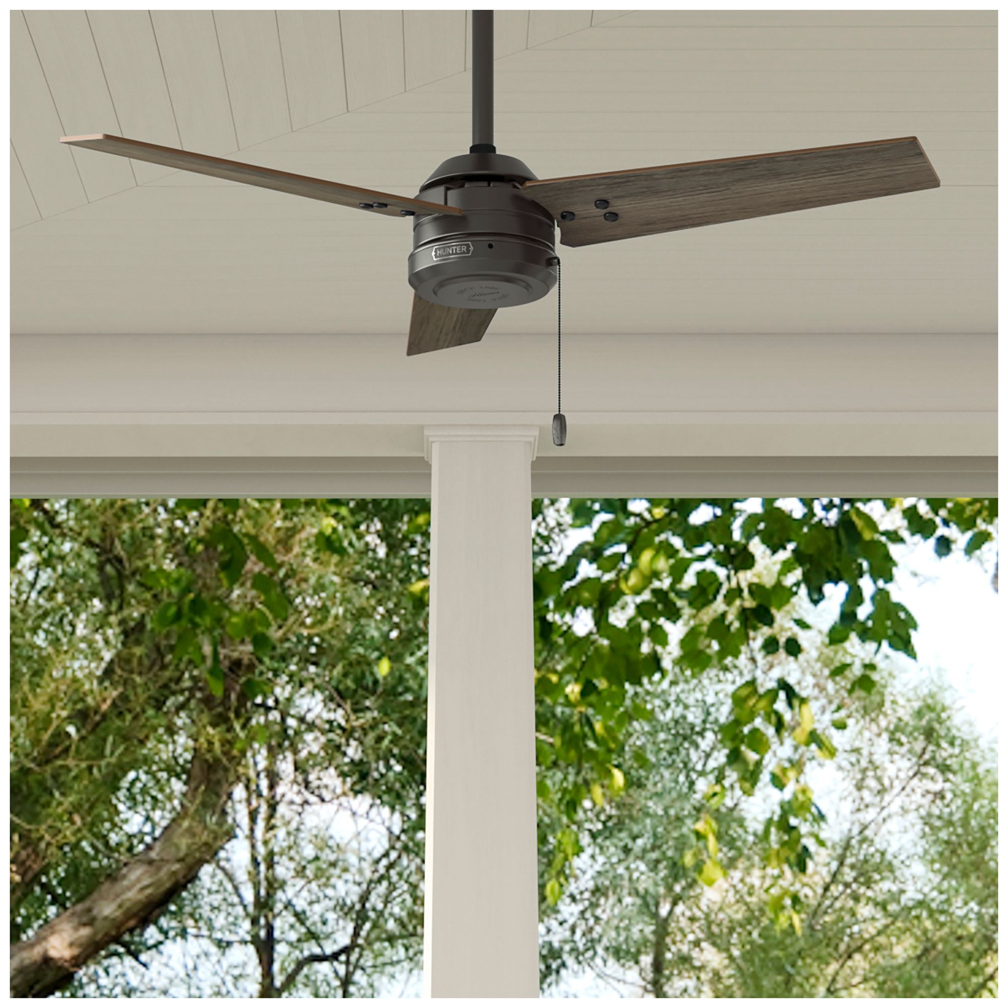 Image 3 Hunter 44" Cassius Noble Bronze Fan with Warm Grey Oak/Dark Gray Oak Blades more views
