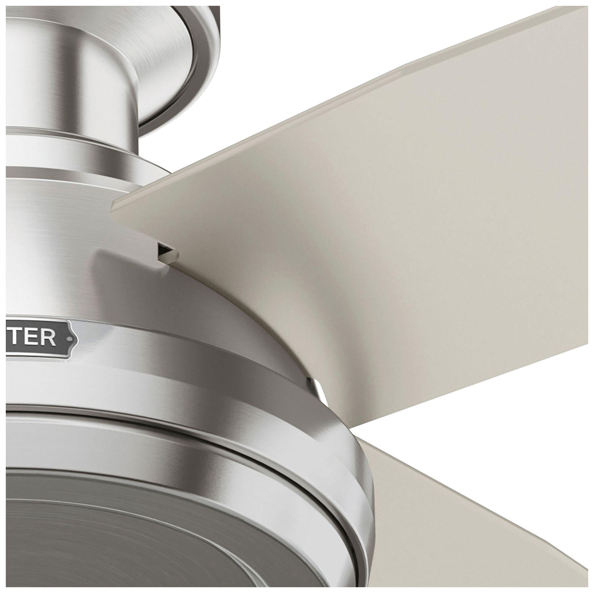 Hunter 44" Dempsey Brushed Nickel Low Profile Ceiling Fan and Remote