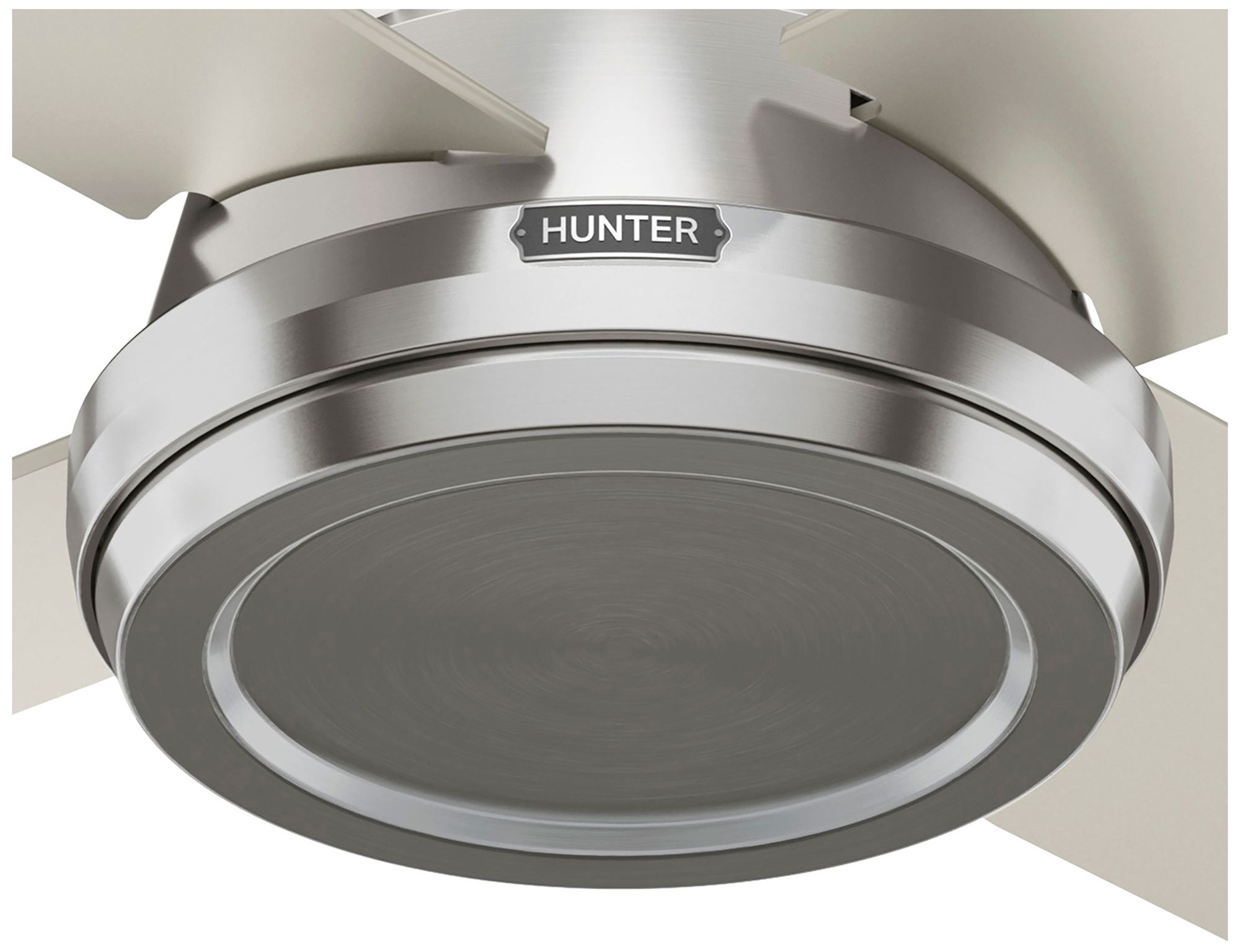 Hunter 44" Dempsey Brushed Nickel Low Profile Ceiling Fan and Remote