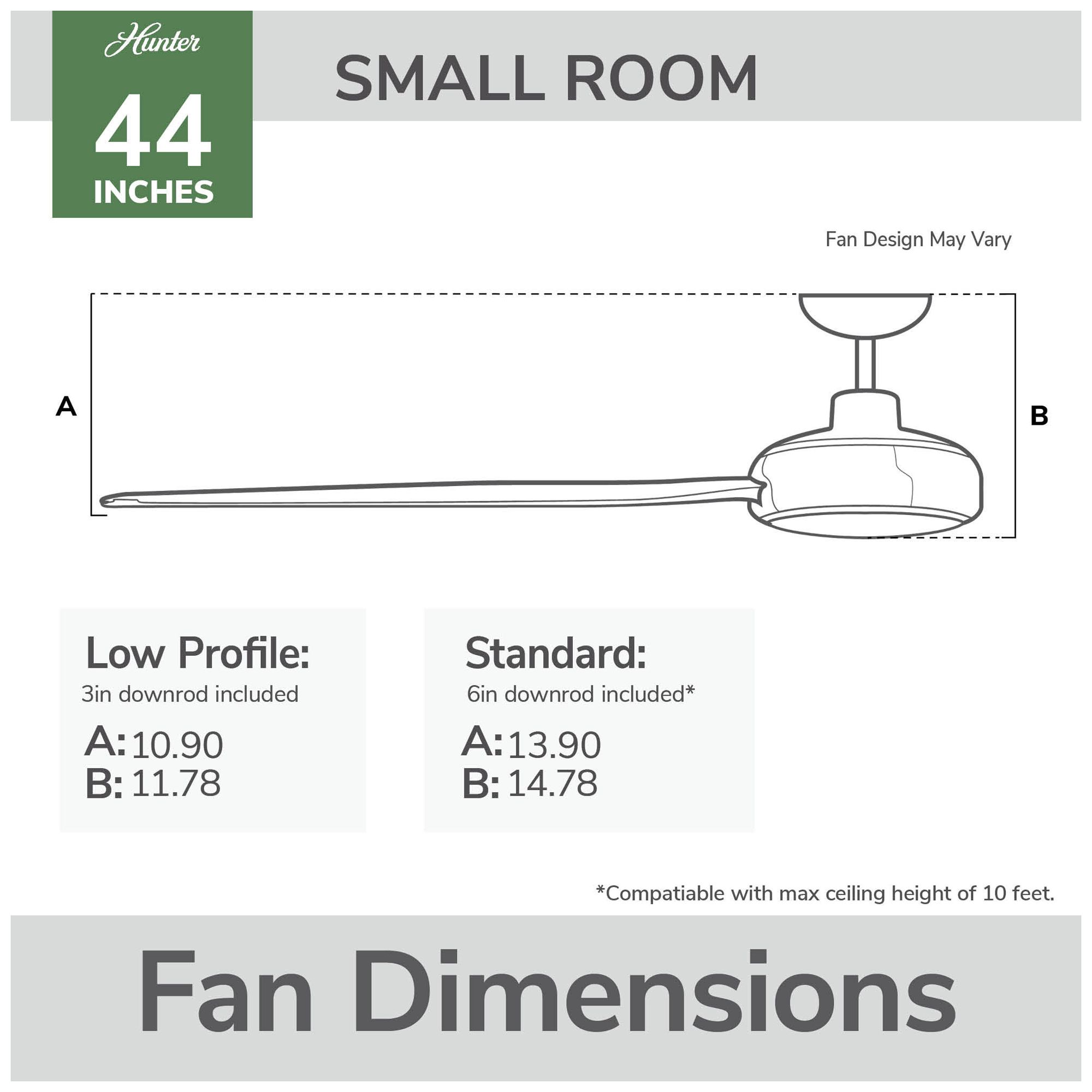 Image 7 Hunter 44 inch 5 Blade ZenTech Wi-Fi Fresh White Damp Rated Ceiling Fan more views