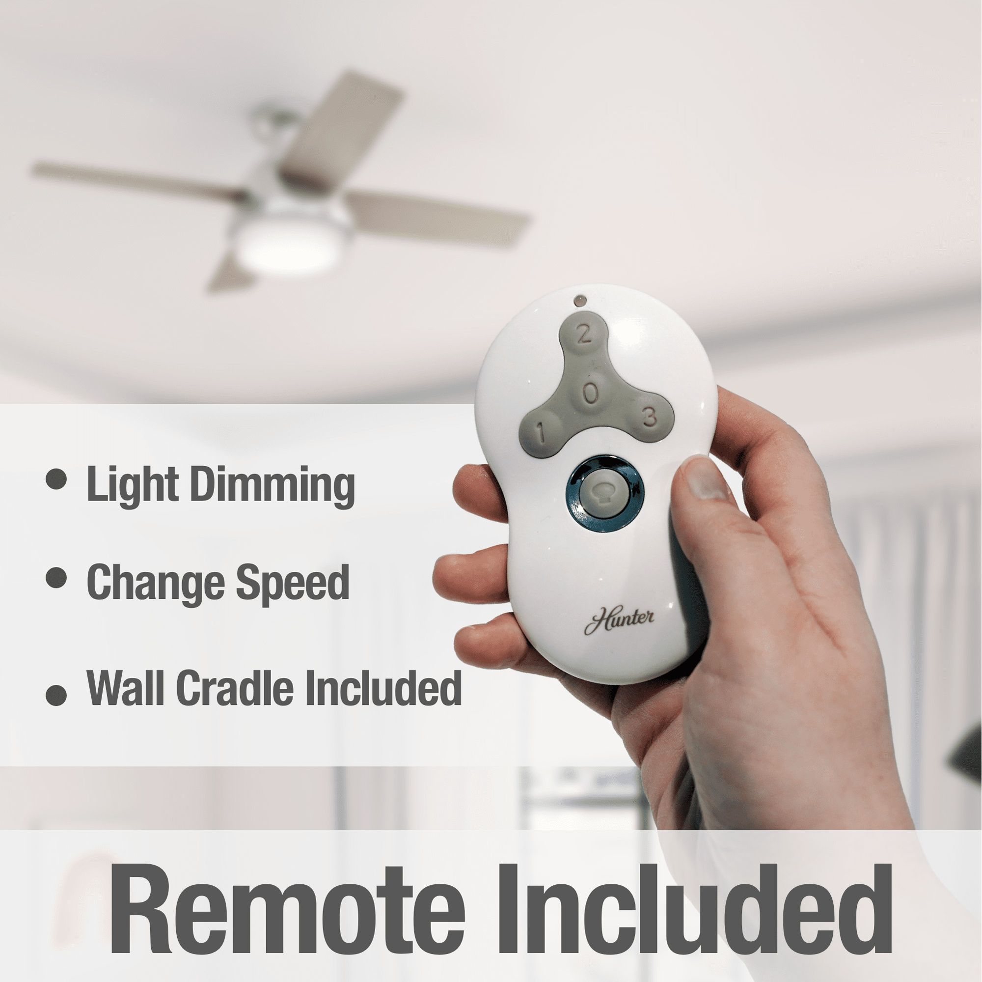 Hunter 44" Dempsey Brushed Nickel LED Indoor Ceiling Fan with Remote