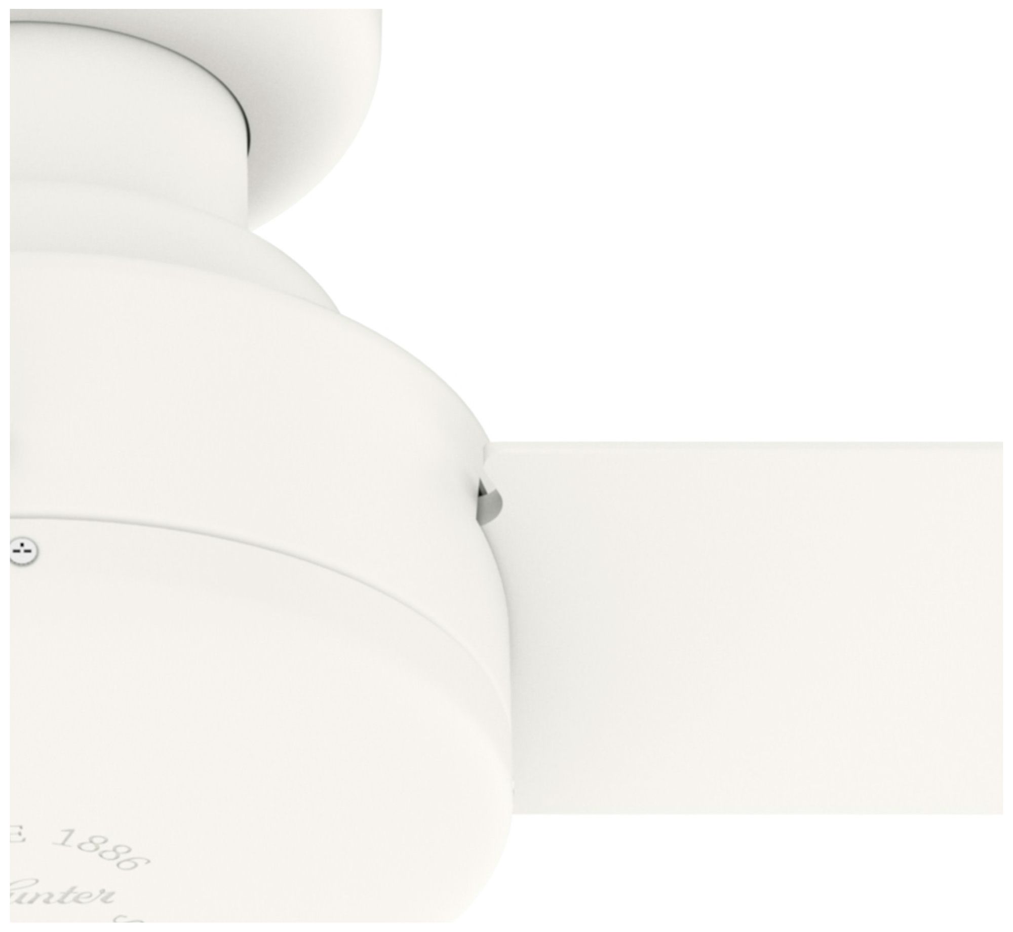 Hunter 44 inch Presto Matte White Low Profile Ceiling Fan and Wall Control