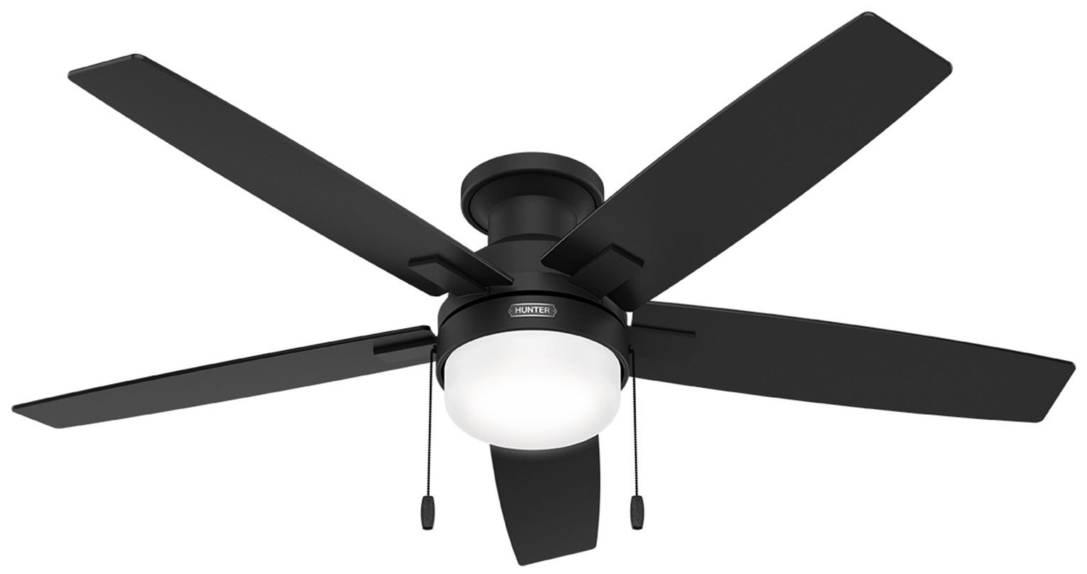 Thumbnail1 of Hunter 52" Anisten Matte Black Low Profile Ceiling Fan with LED Light Kit