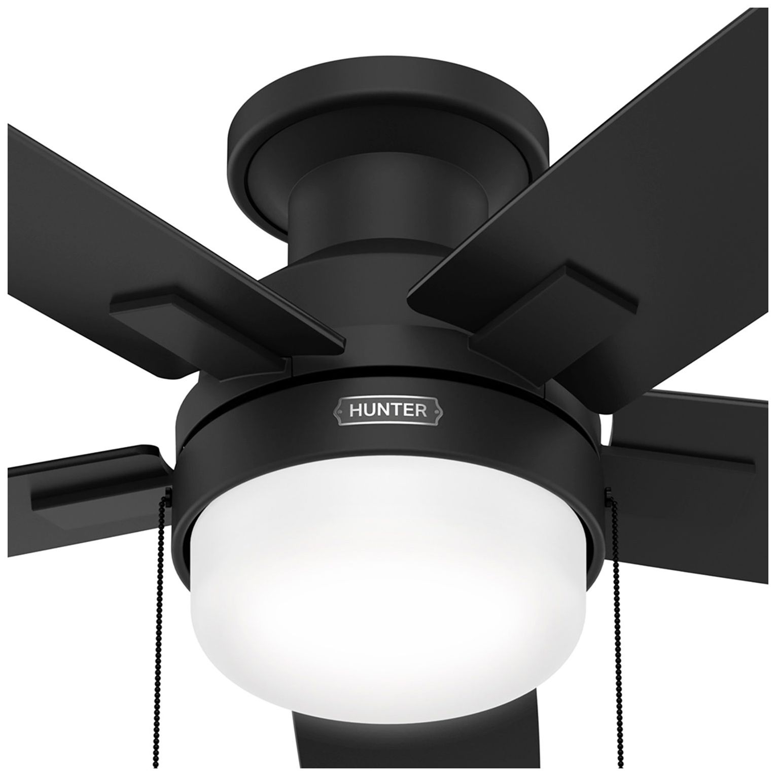 Hunter 52" Anisten Matte Black Low Profile Ceiling Fan with LED Light Kit