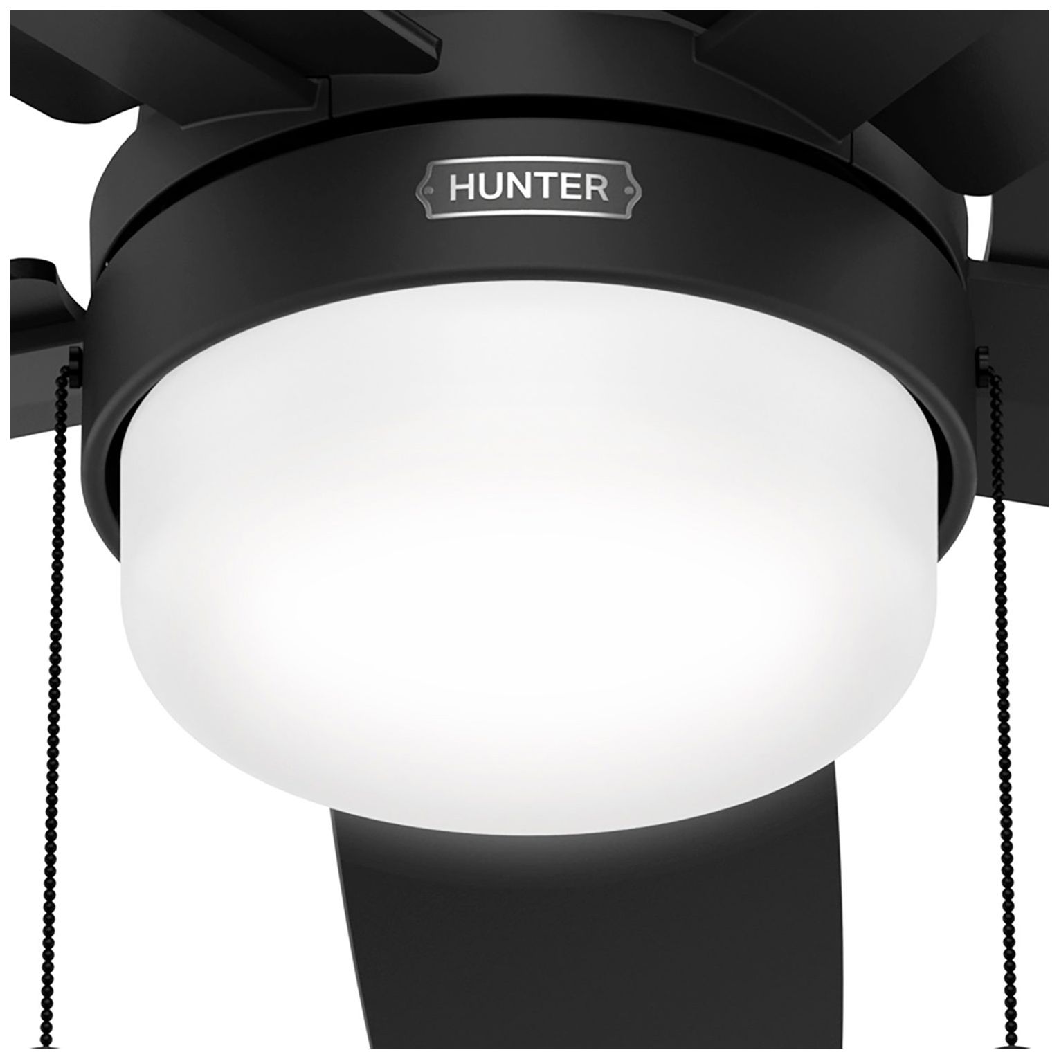Hunter 52" Anisten Matte Black Low Profile Ceiling Fan with LED Light Kit