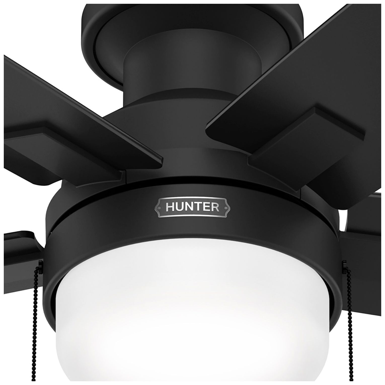 Hunter 52" Anisten Matte Black Low Profile Ceiling Fan with LED Light Kit