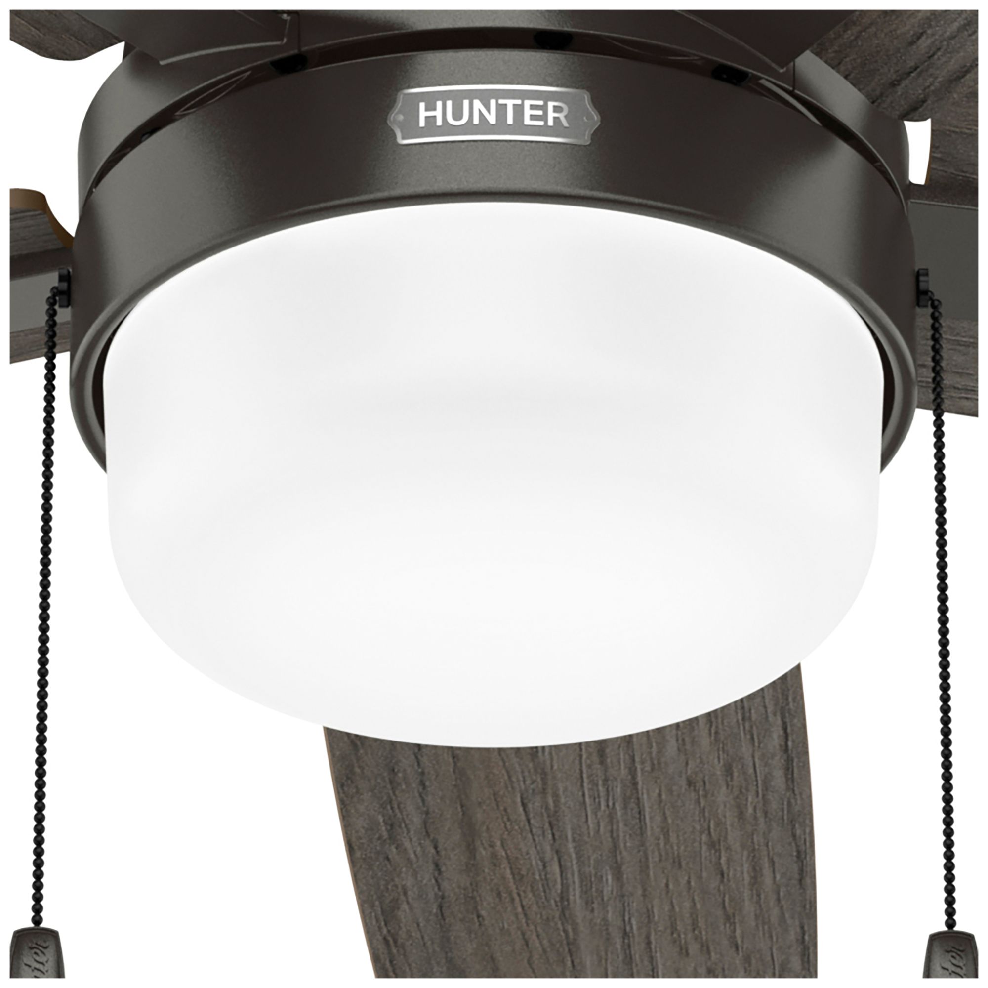 Hunter 52" Anisten Noble Bronze Fan with Grey Walnut/Warm Grey Oak Blades