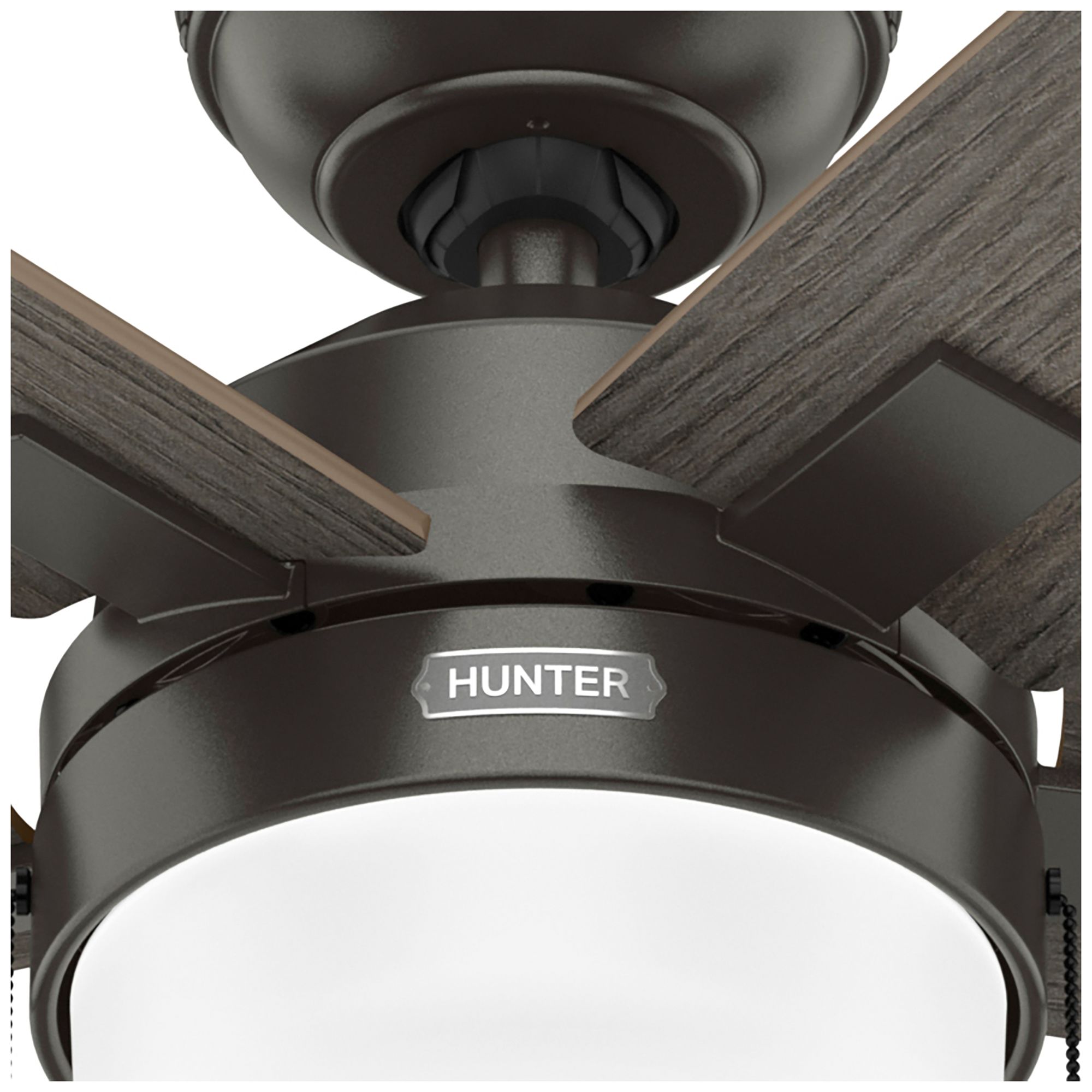 Hunter 52" Anisten Noble Bronze Fan with Grey Walnut/Warm Grey Oak Blades