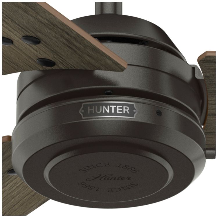 Hunter 52" Cassius Noble Bronze Fan with Warm Grey Oak/Dark Gray Oak Blades
