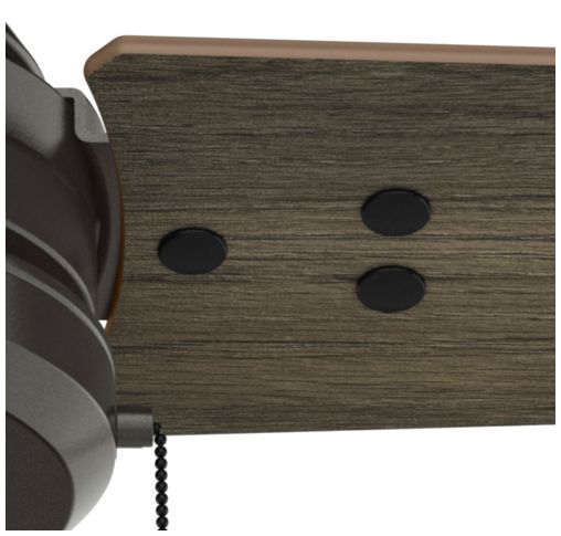 Hunter 52" Cassius Noble Bronze Fan with Warm Grey Oak/Dark Gray Oak Blades