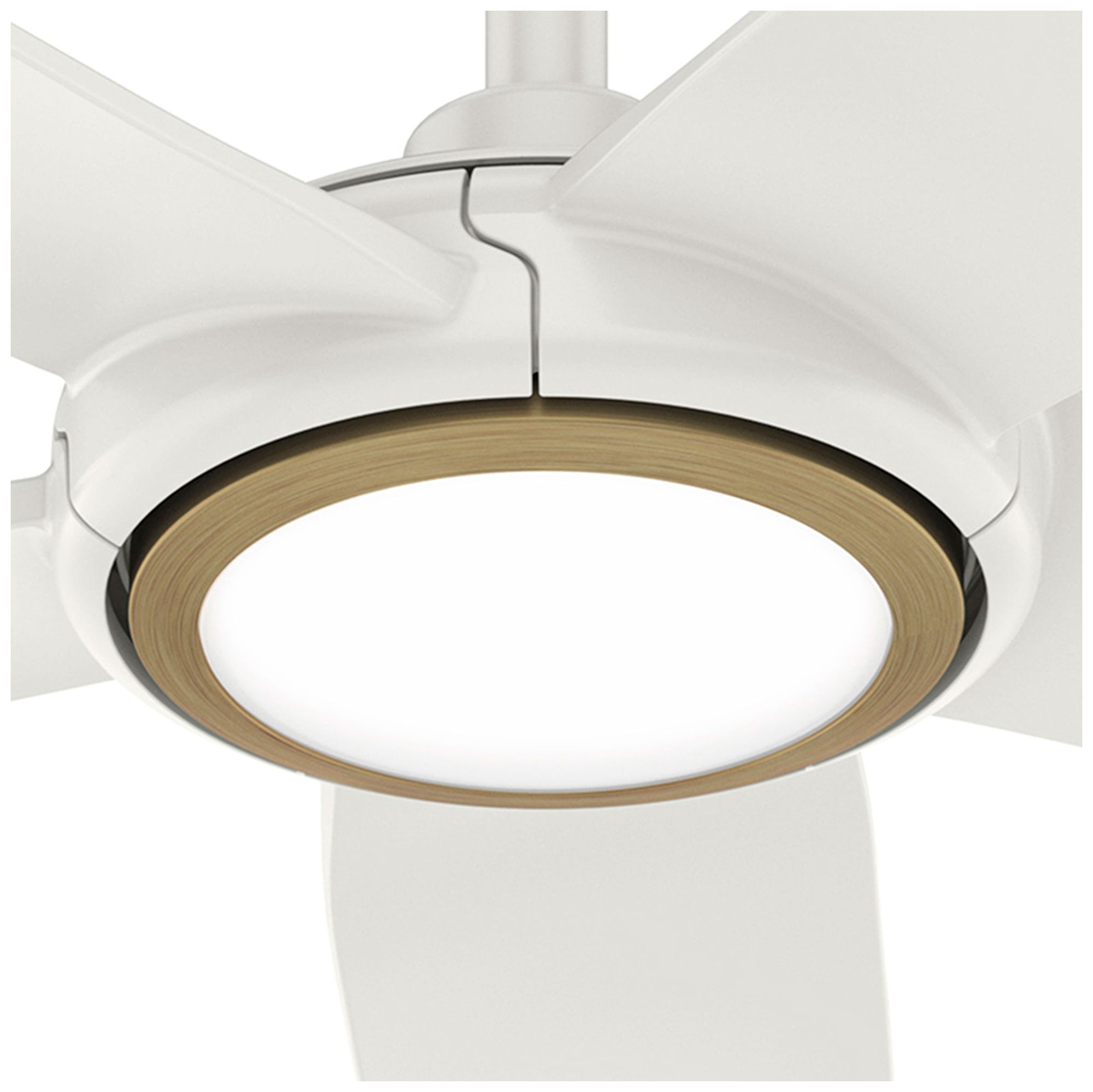 Hunter 52 inch 5 Blade Zentech Wi-Fi Fresh White Damp Rated Ceiling Fan