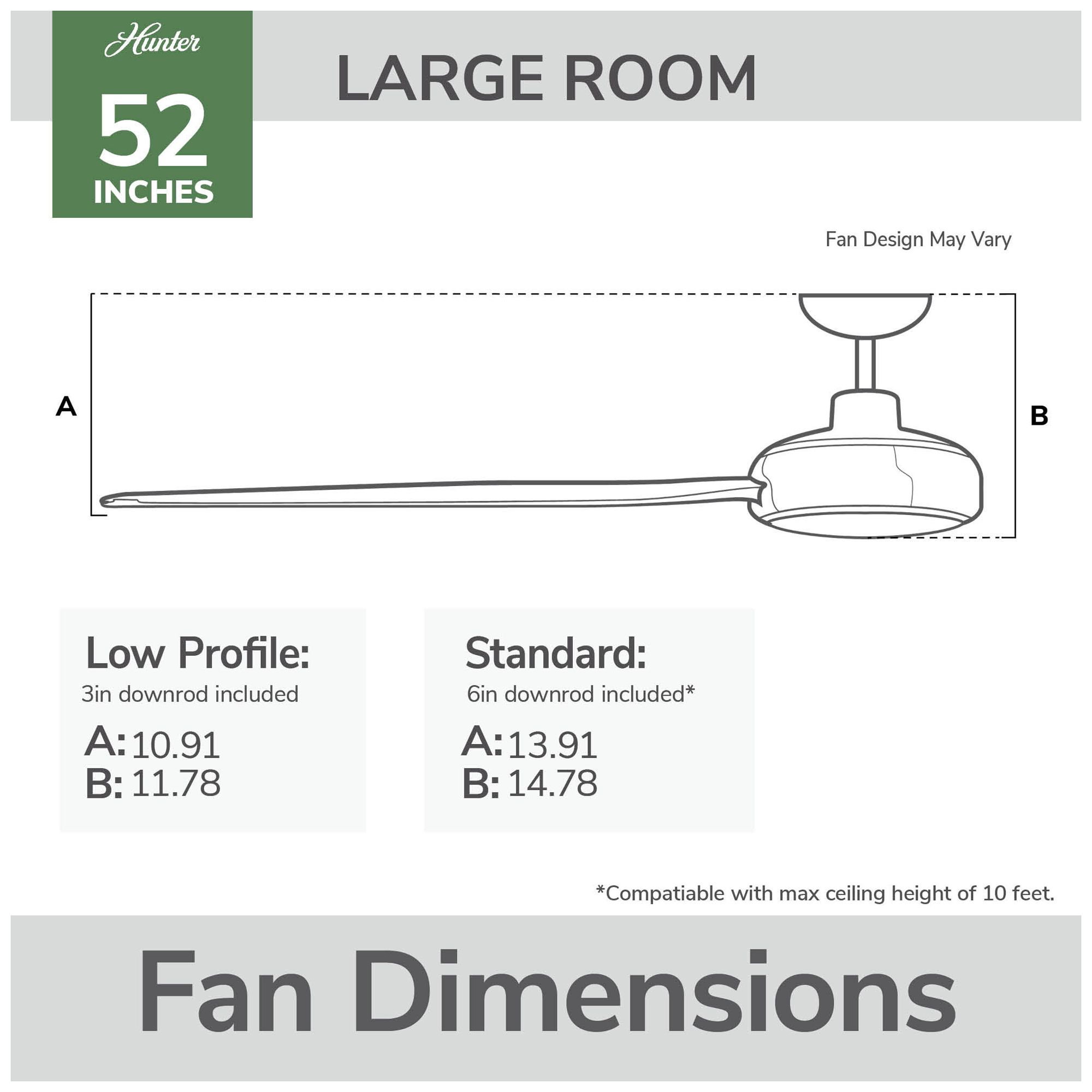 Image 7 Hunter 52 inch 5 Blade Zentech Wi-Fi Fresh White Damp Rated Ceiling Fan more views