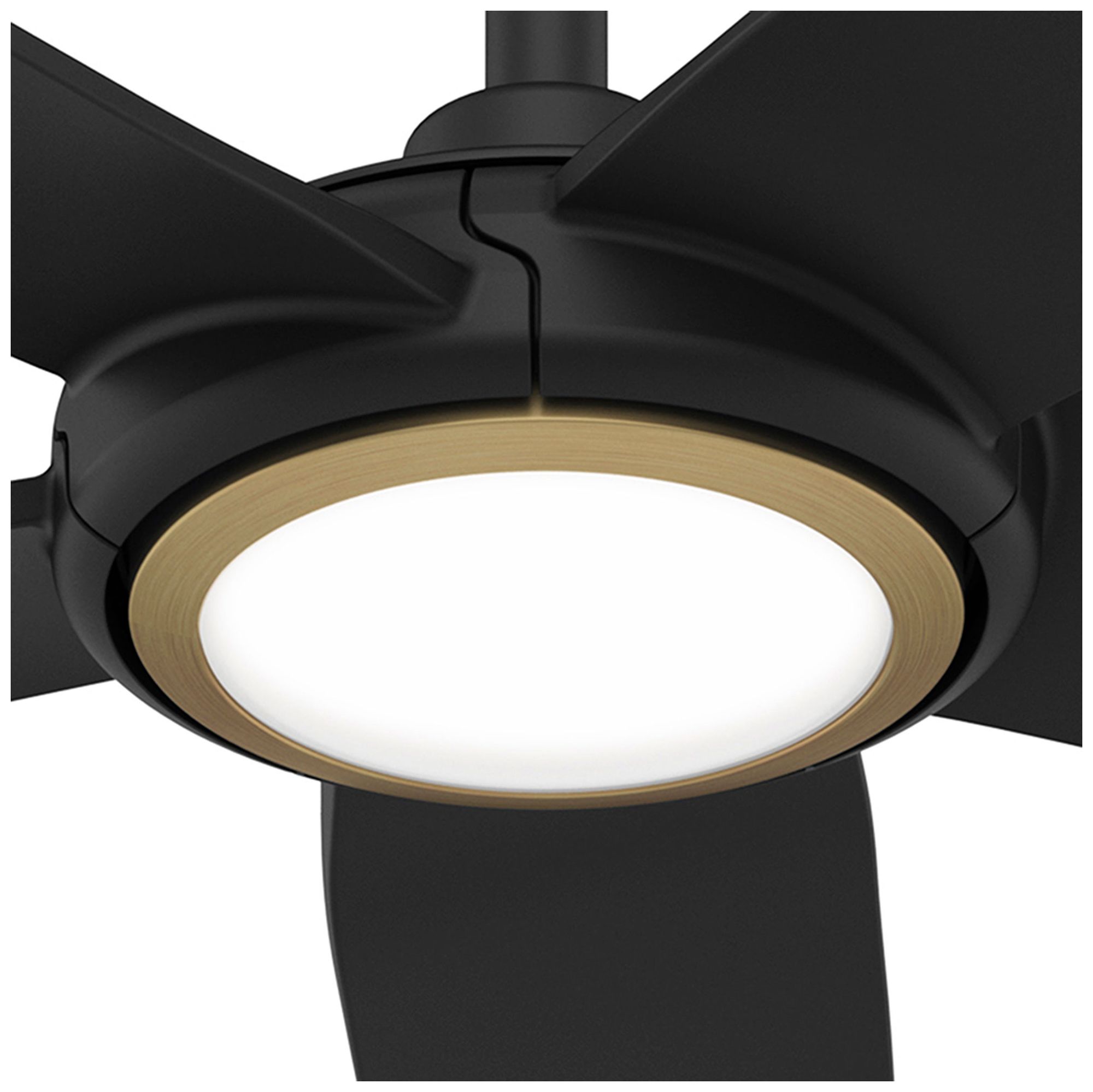 Hunter 52 inch 5 Blade Zentech Wi-Fi Matte Black Damp Rated Ceiling Fan