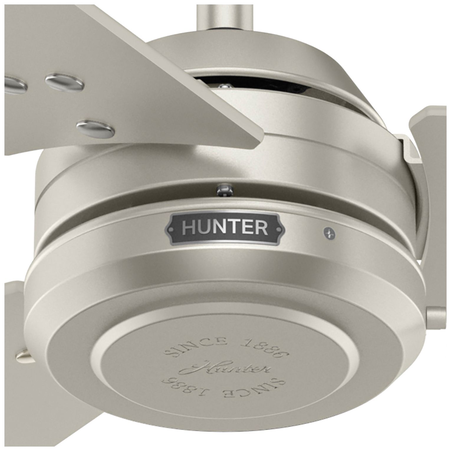 Image 6 Hunter 52 inch Cassius Matte Nickel Damp Rated Ceiling Fan and Pull Chain more views