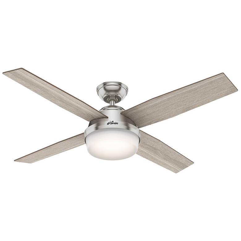 Image 2 Hunter 52" Dempsey Indoor Brushed Nickel LED Ceiling Fan with Remote