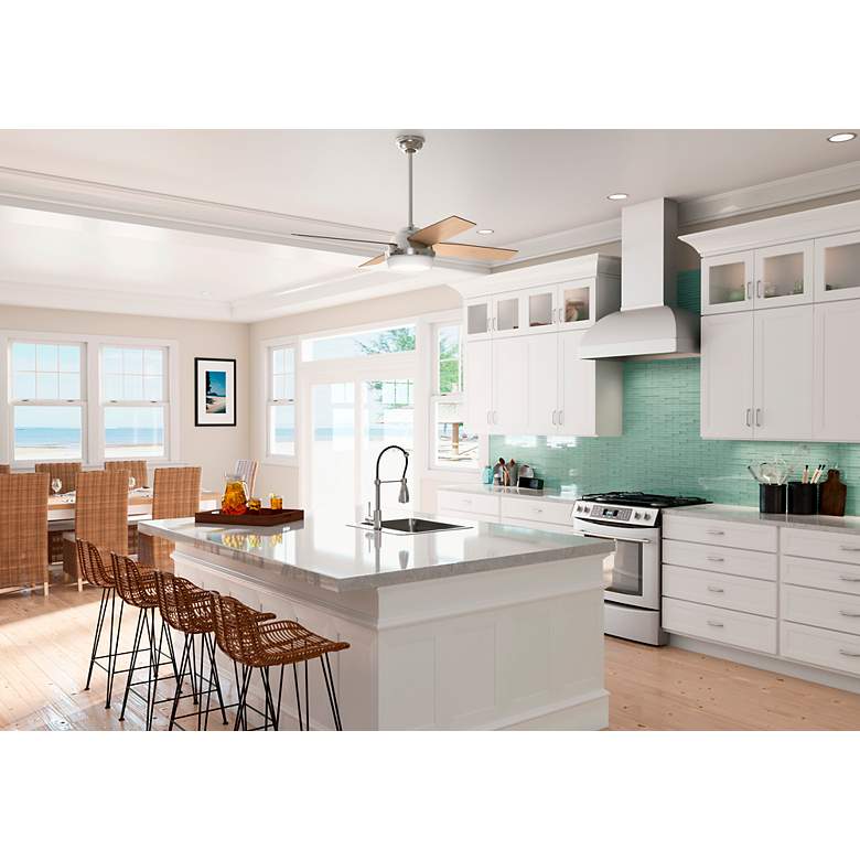 Image 6 Hunter 52" Dempsey Indoor Brushed Nickel LED Ceiling Fan with Remote more views