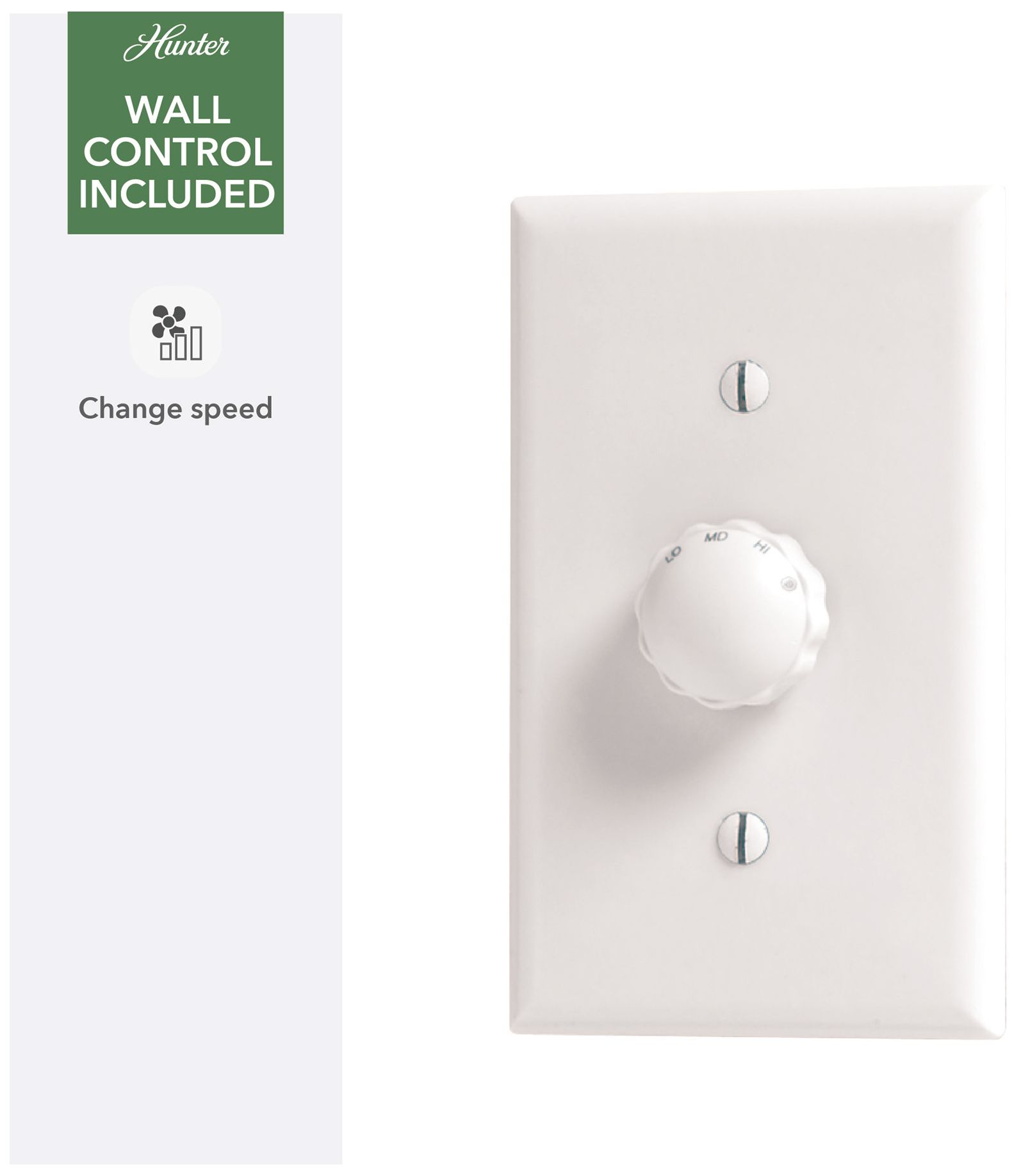Image 5 Hunter 52 inch Presto Dove Grey Low Profile Ceiling Fan and Wall Control more views