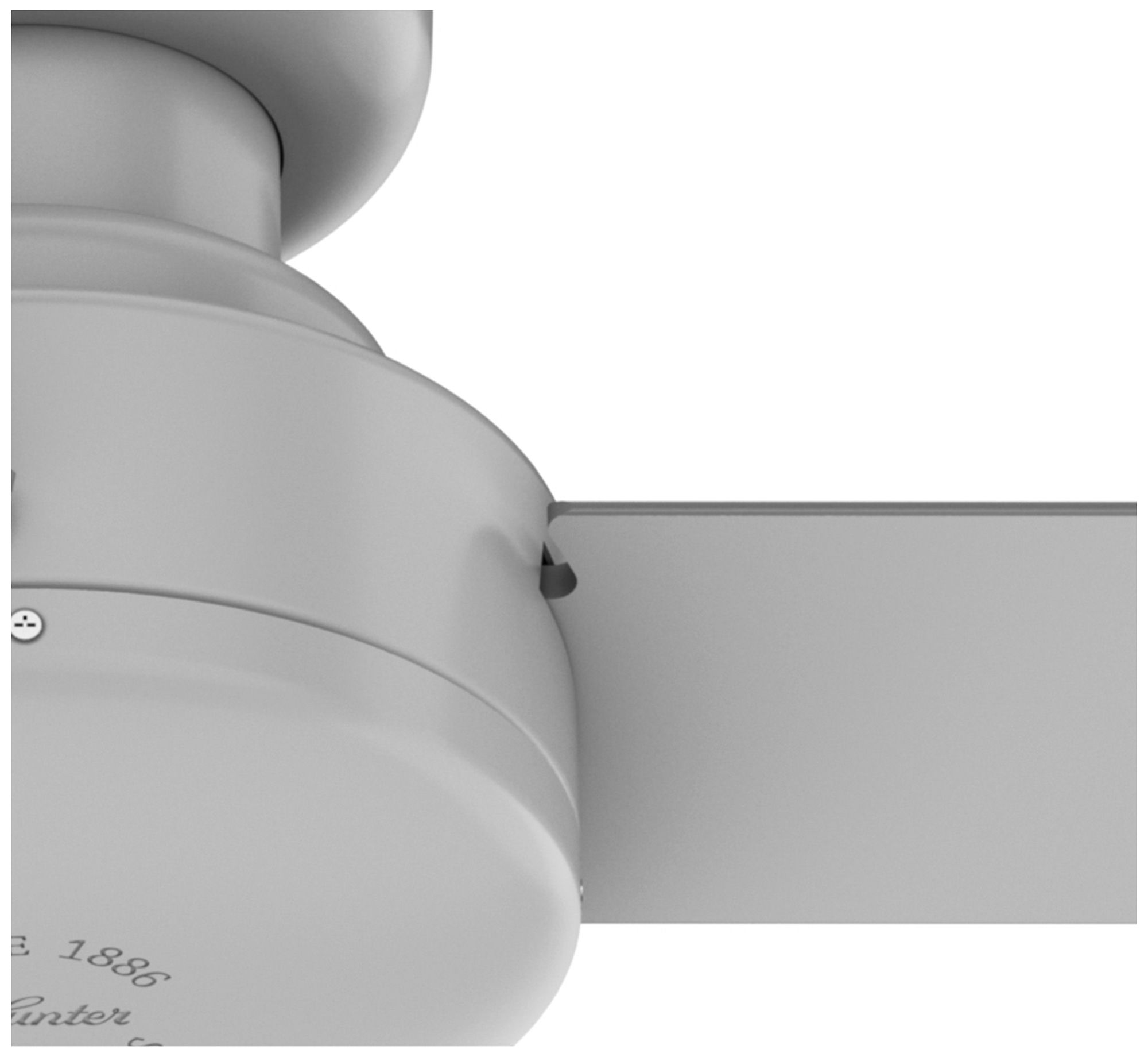 Hunter 52 inch Presto Dove Grey Low Profile Ceiling Fan and Wall Control