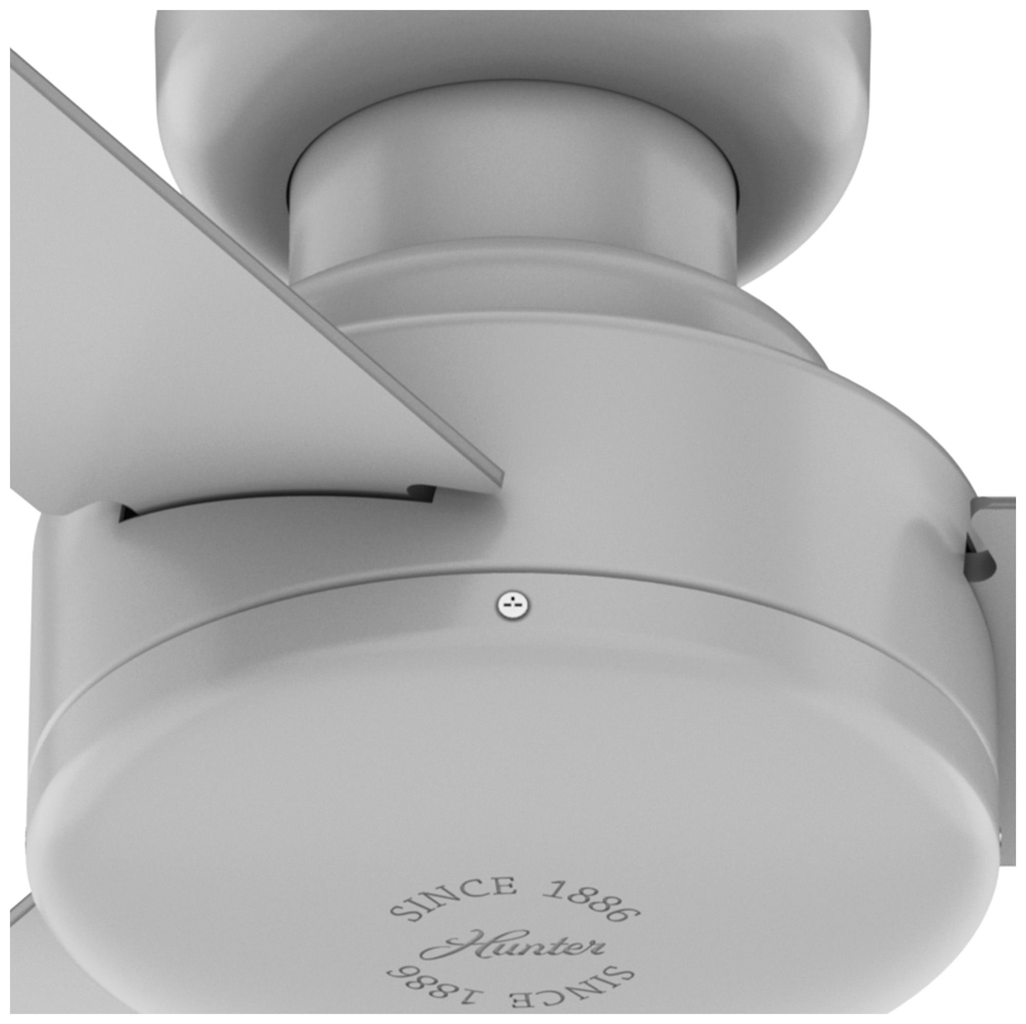 Hunter 52 inch Presto Dove Grey Low Profile Ceiling Fan and Wall Control