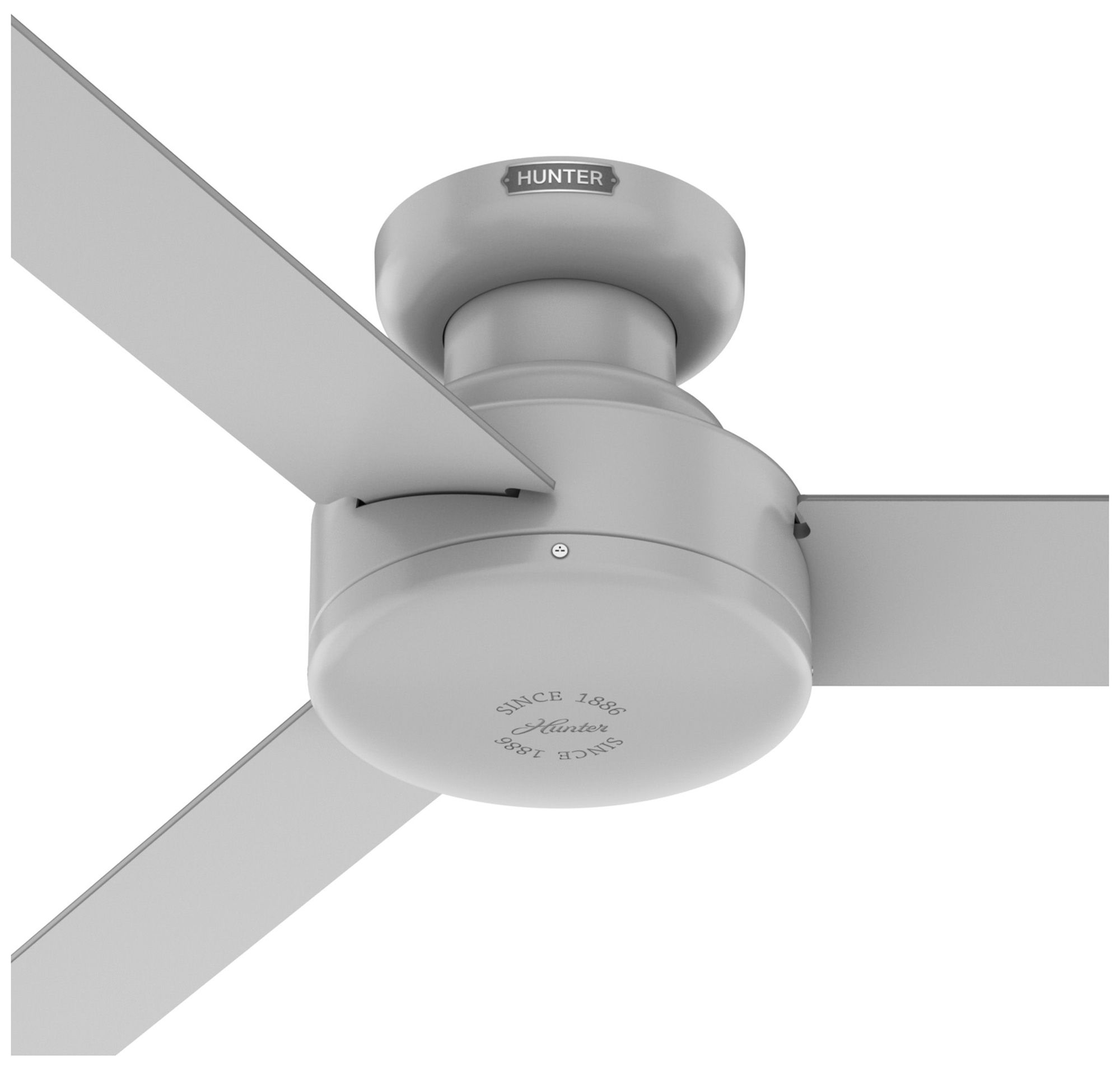Hunter 52 inch Presto Dove Grey Low Profile Ceiling Fan and Wall Control