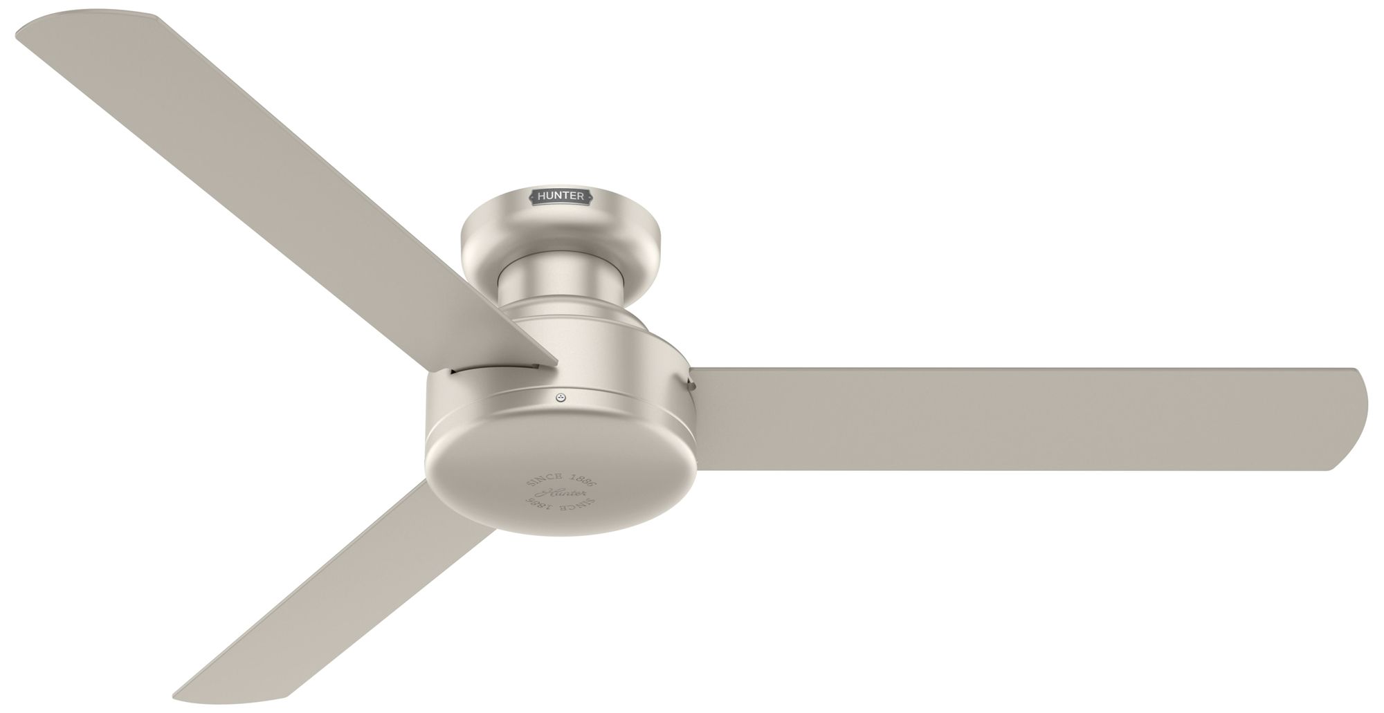 Hunter 52 inch Presto Matte Nickel Low Profile Ceiling Fan and Wall Control