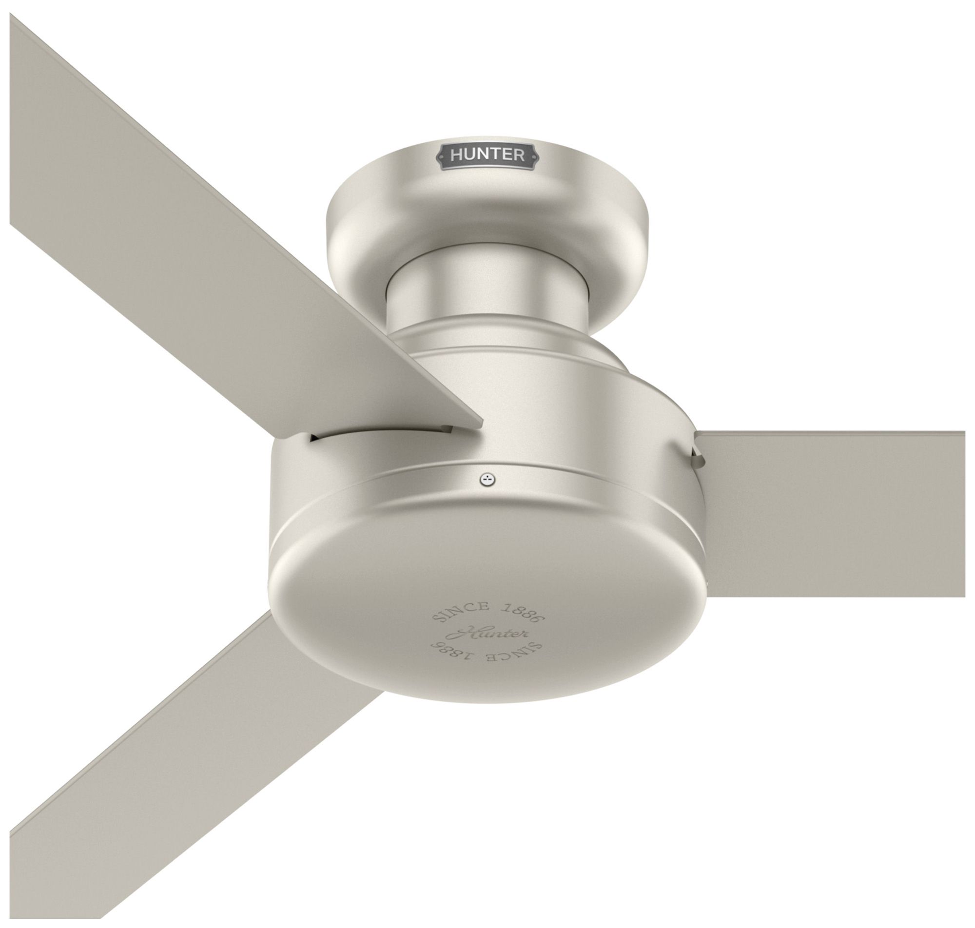Hunter 52 inch Presto Matte Nickel Low Profile Ceiling Fan and Wall Control