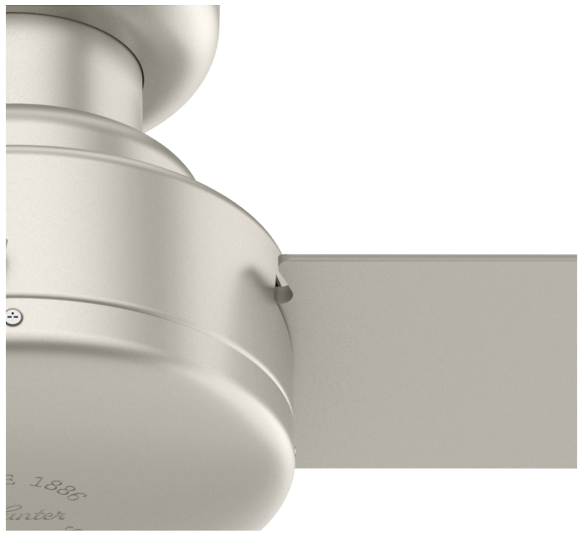 Hunter 52 inch Presto Matte Nickel Low Profile Ceiling Fan and Wall Control