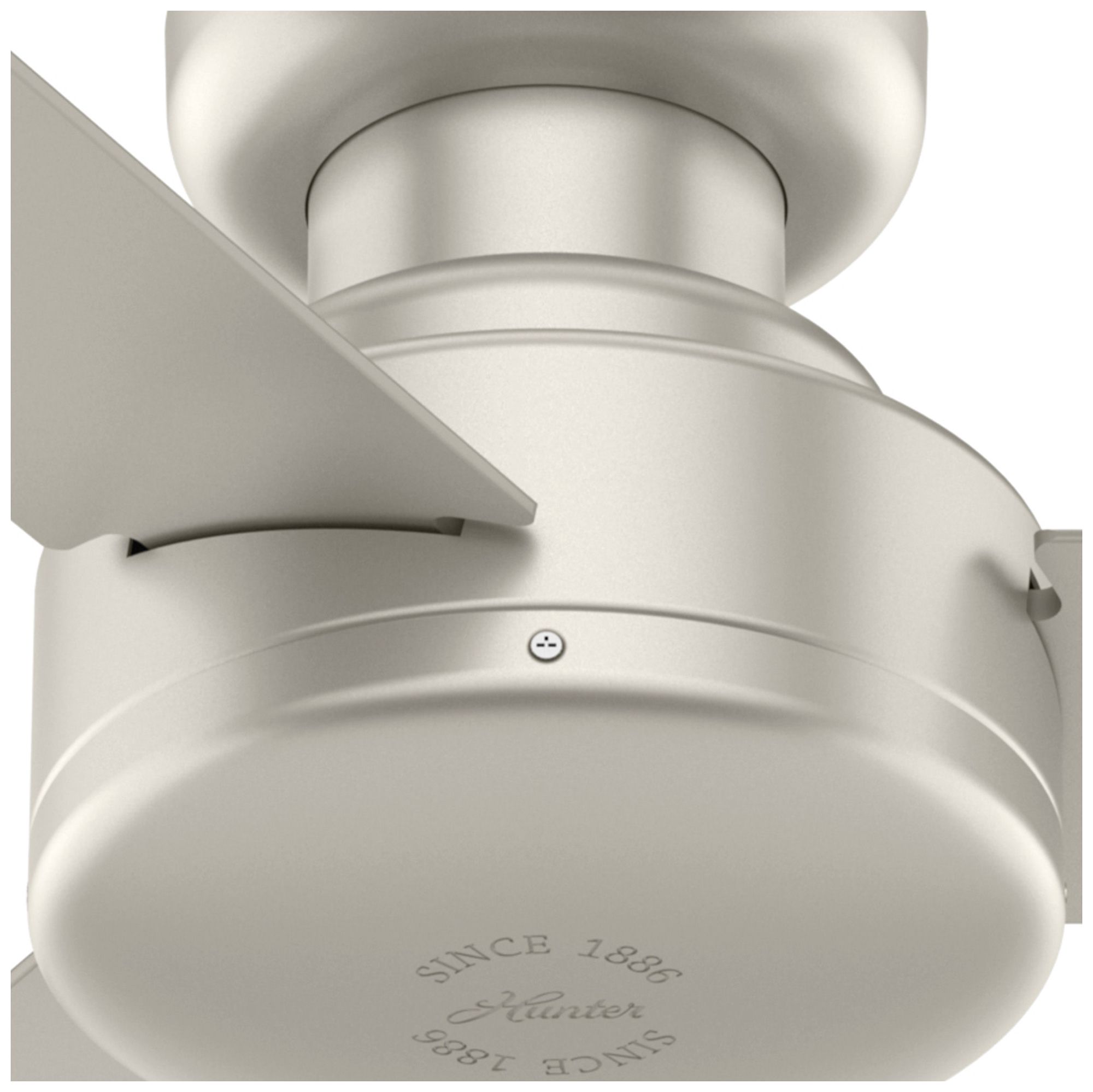 Hunter 52 inch Presto Matte Nickel Low Profile Ceiling Fan and Wall Control