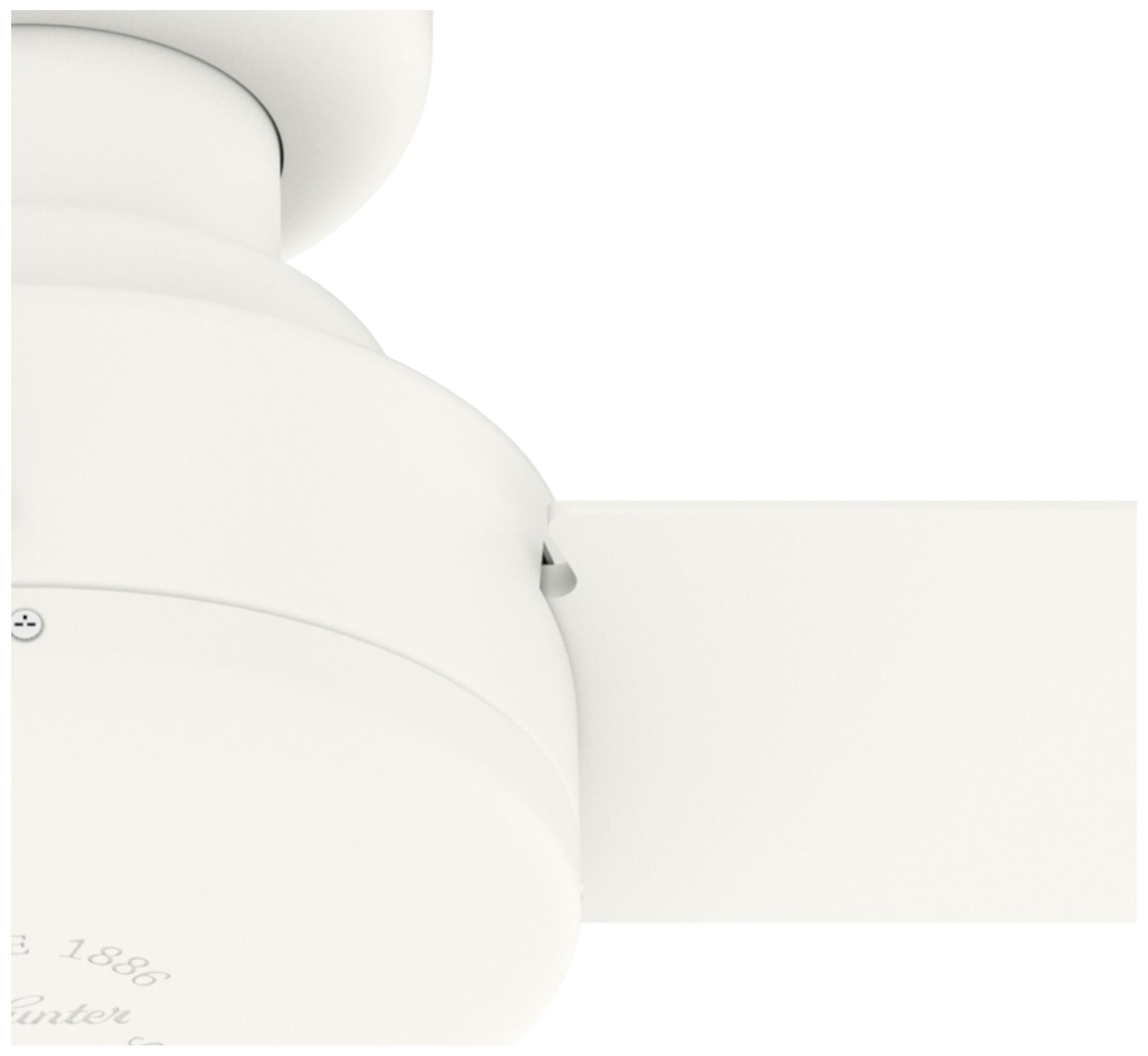 Hunter 52 inch Presto Matte White Low Profile Ceiling Fan and Wall Control
