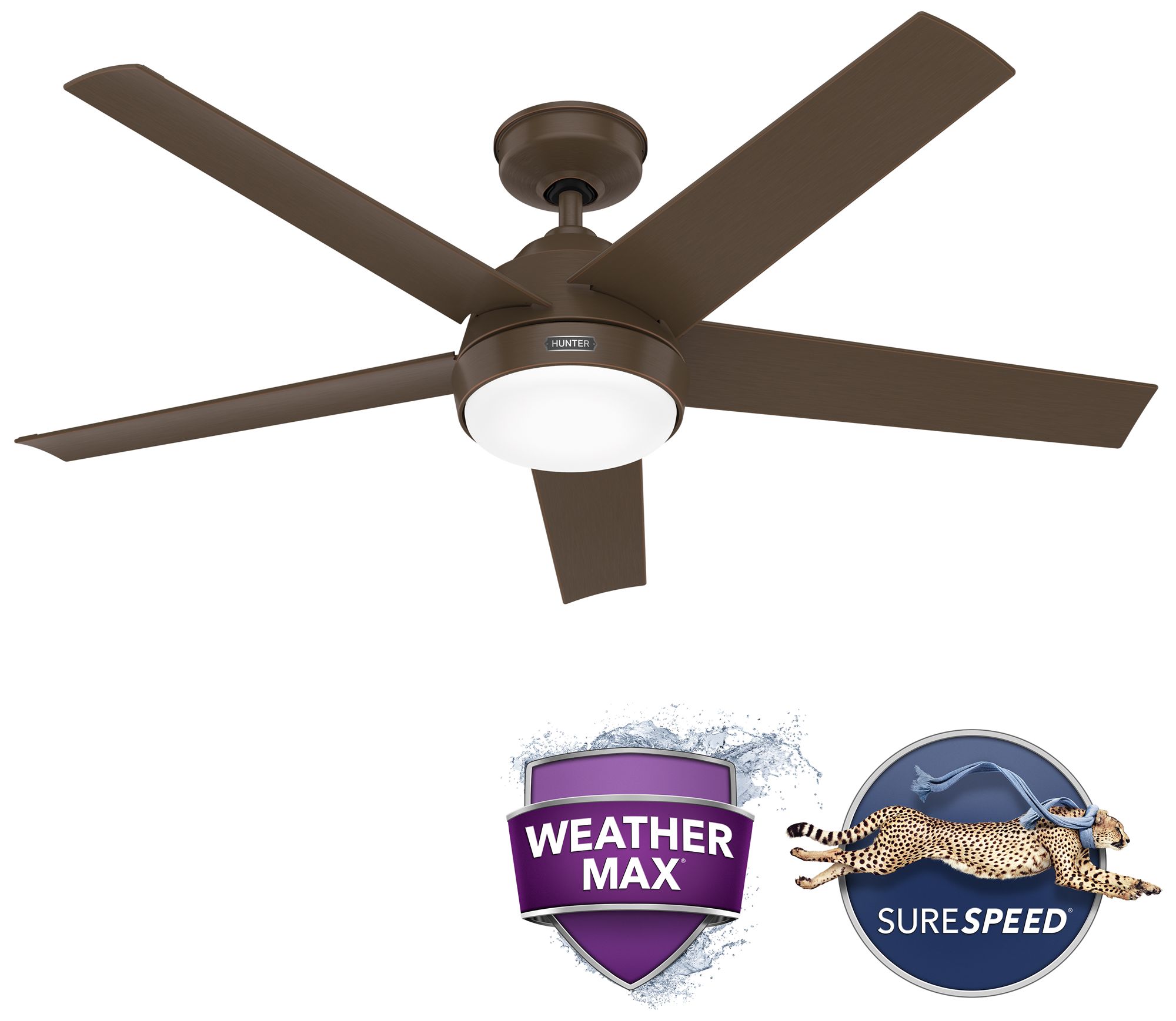 Image 3 Hunter 52 inch Skyflow Matte Bronze WeatherMax Indoor / Outdoor Ceiling Fan more views