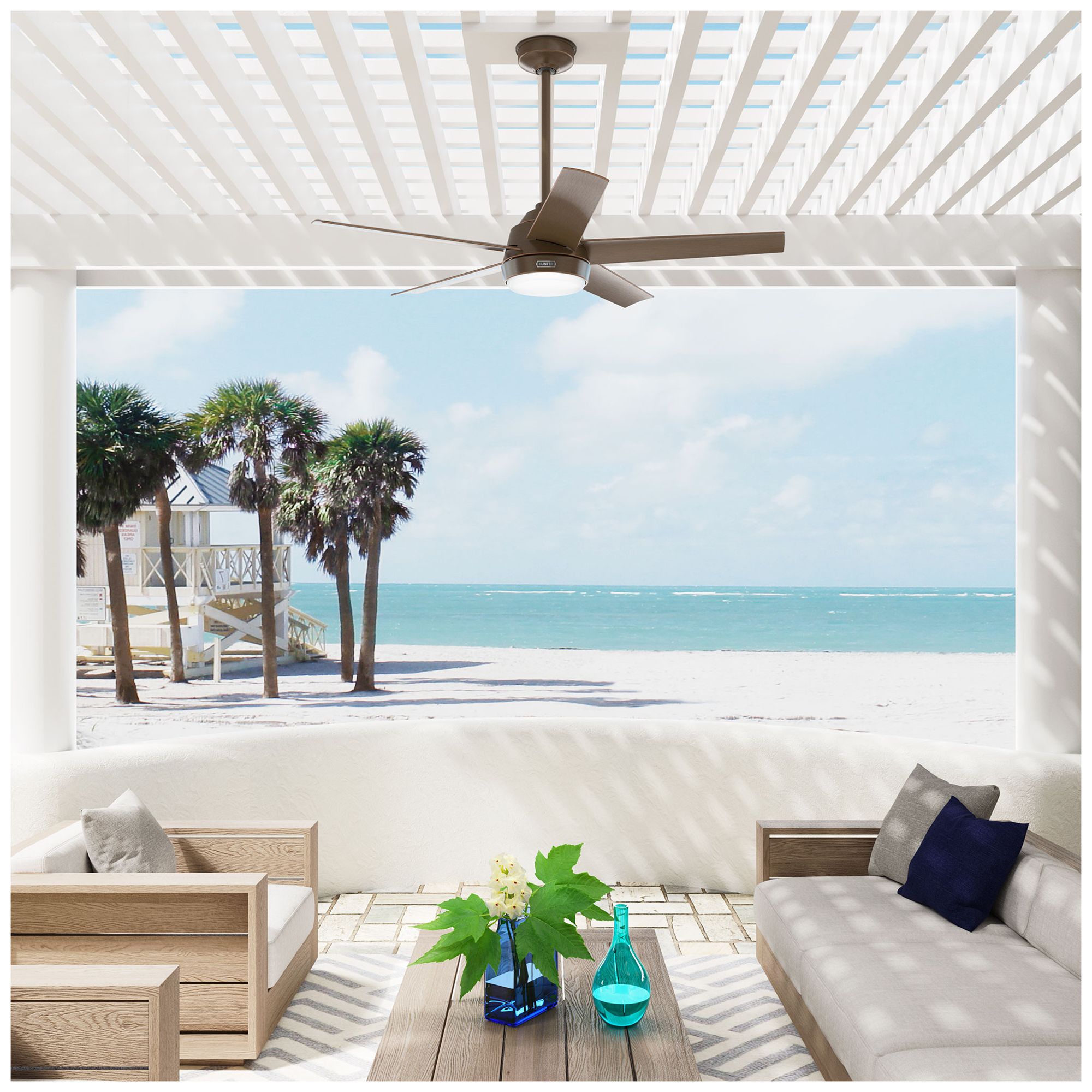 Image 5 Hunter 52 inch Skyflow Matte Bronze WeatherMax Indoor / Outdoor Ceiling Fan more views