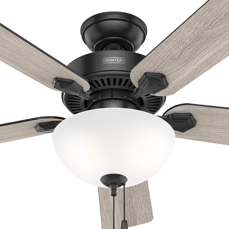 Image 3 Hunter 52 inch Swanson Matte Black Ceiling Fan with LED Light Kit more views