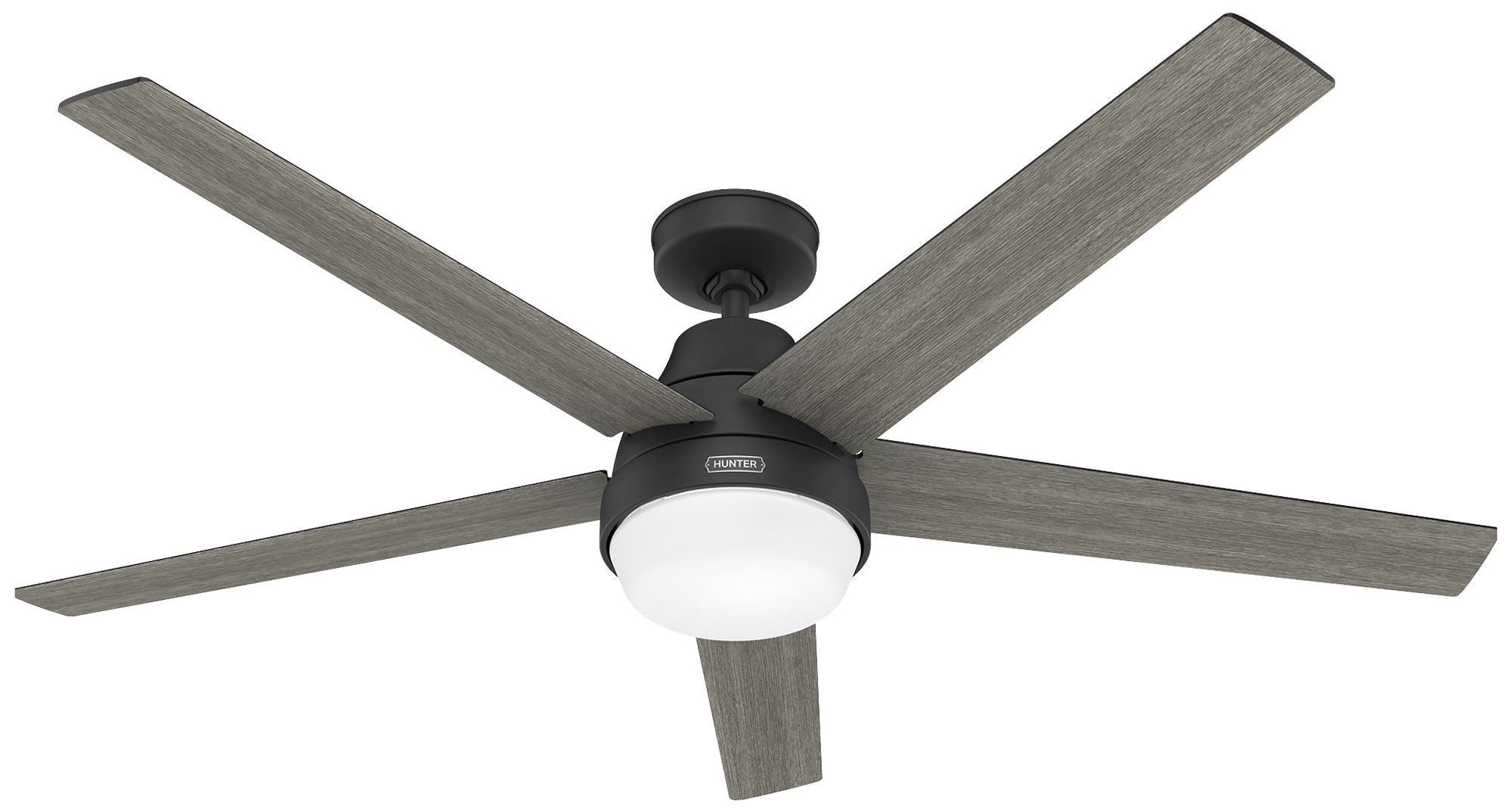 Image 2 Hunter 60" Aerodyne Wi-Fi Matte Black with Matte Black/Dark Gray Oak Blades