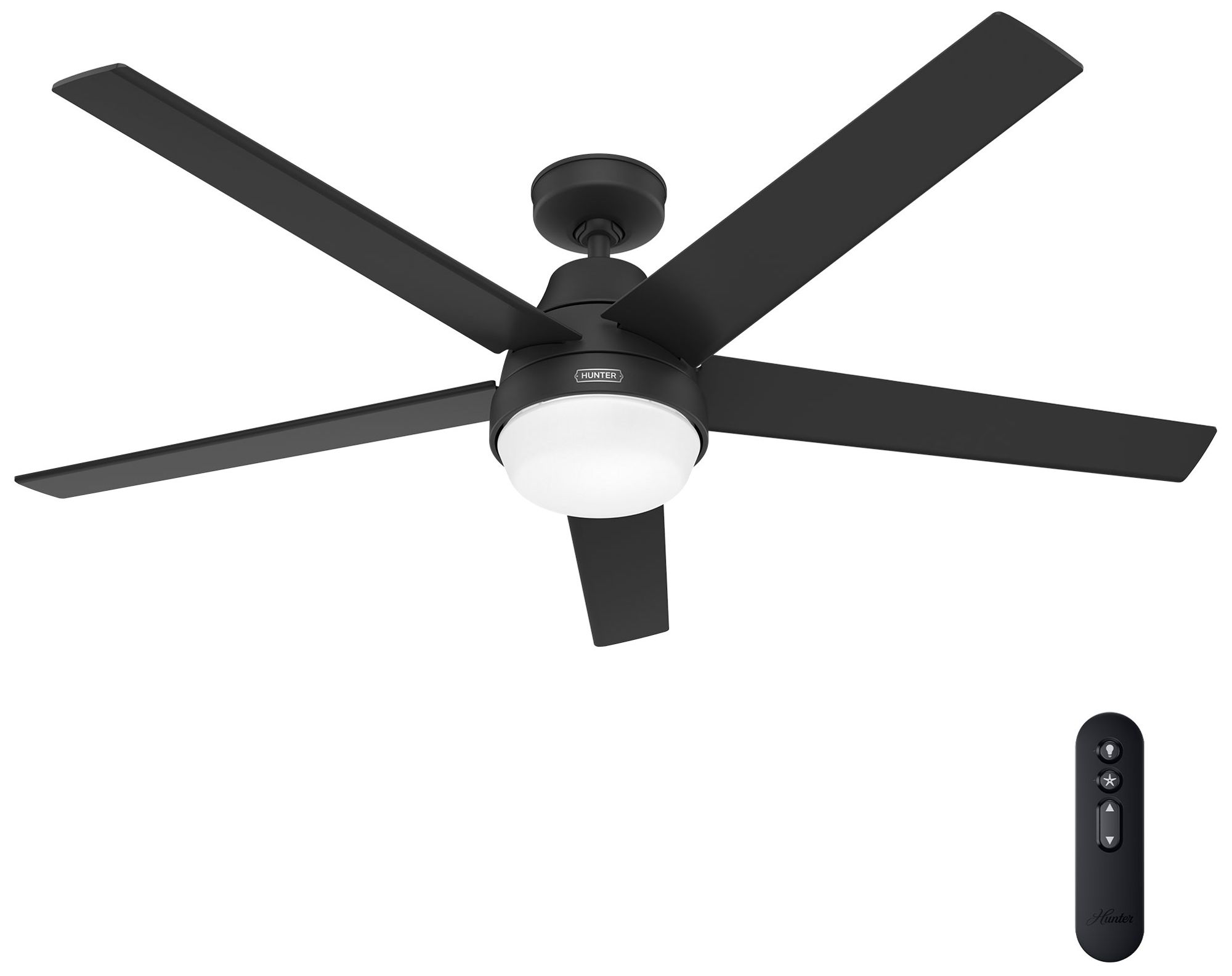 Image 4 Hunter 60" Aerodyne Wi-Fi Matte Black with Matte Black/Dark Gray Oak Blades more views