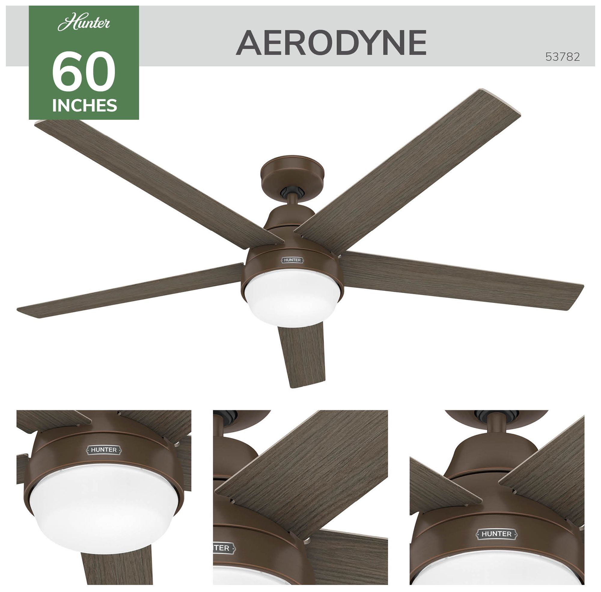 Image 6 Hunter 60" Aerodyne Wi-Fi Matte Bronze F more views
