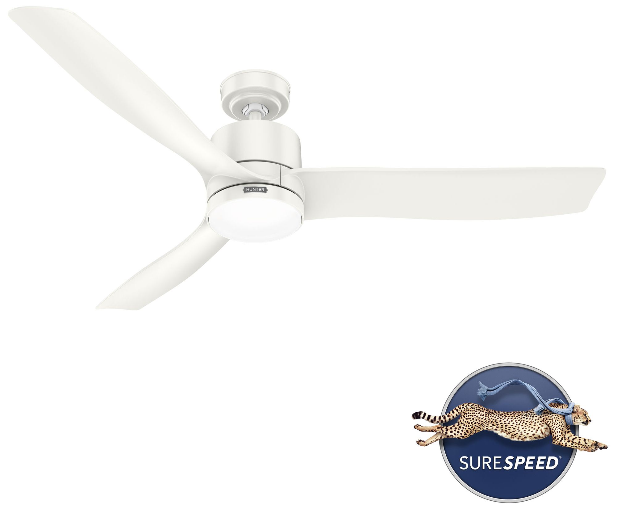 Image 3 Hunter 60" Bolsa Fresh White Fan with LED Light Kit and Handheld Remote more views