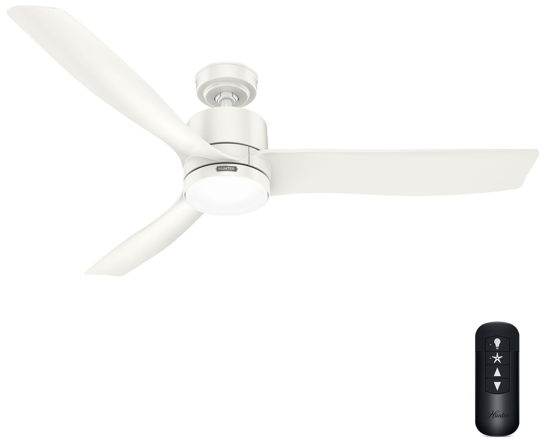 Image 4 Hunter 60" Bolsa Fresh White Fan with LED Light Kit and Handheld Remote more views