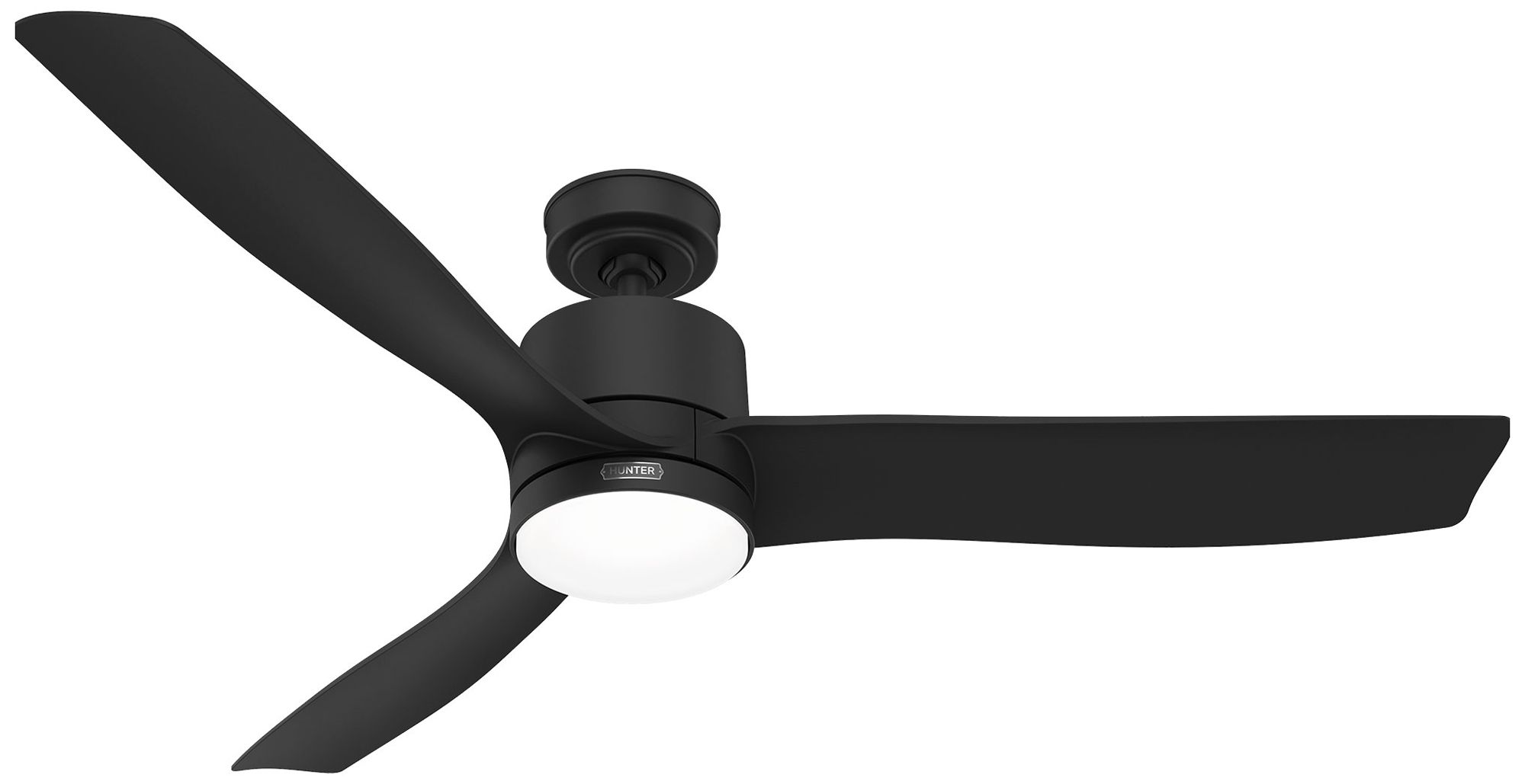 Image 2 Hunter 60" Bolsa Matte Black Fan with LED Light Kit and Handheld Remote