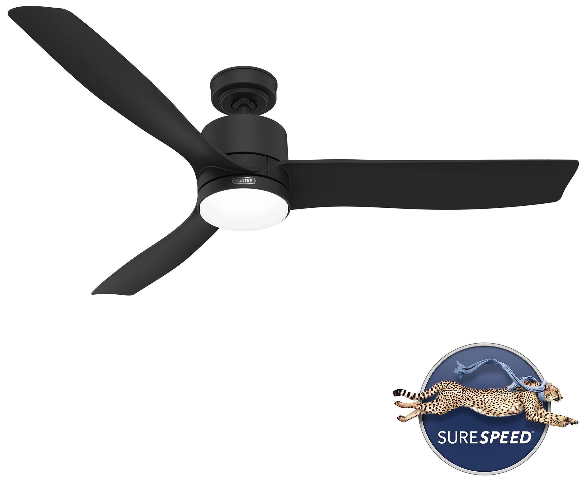 Image 3 Hunter 60" Bolsa Matte Black Fan with LED Light Kit and Handheld Remote more views