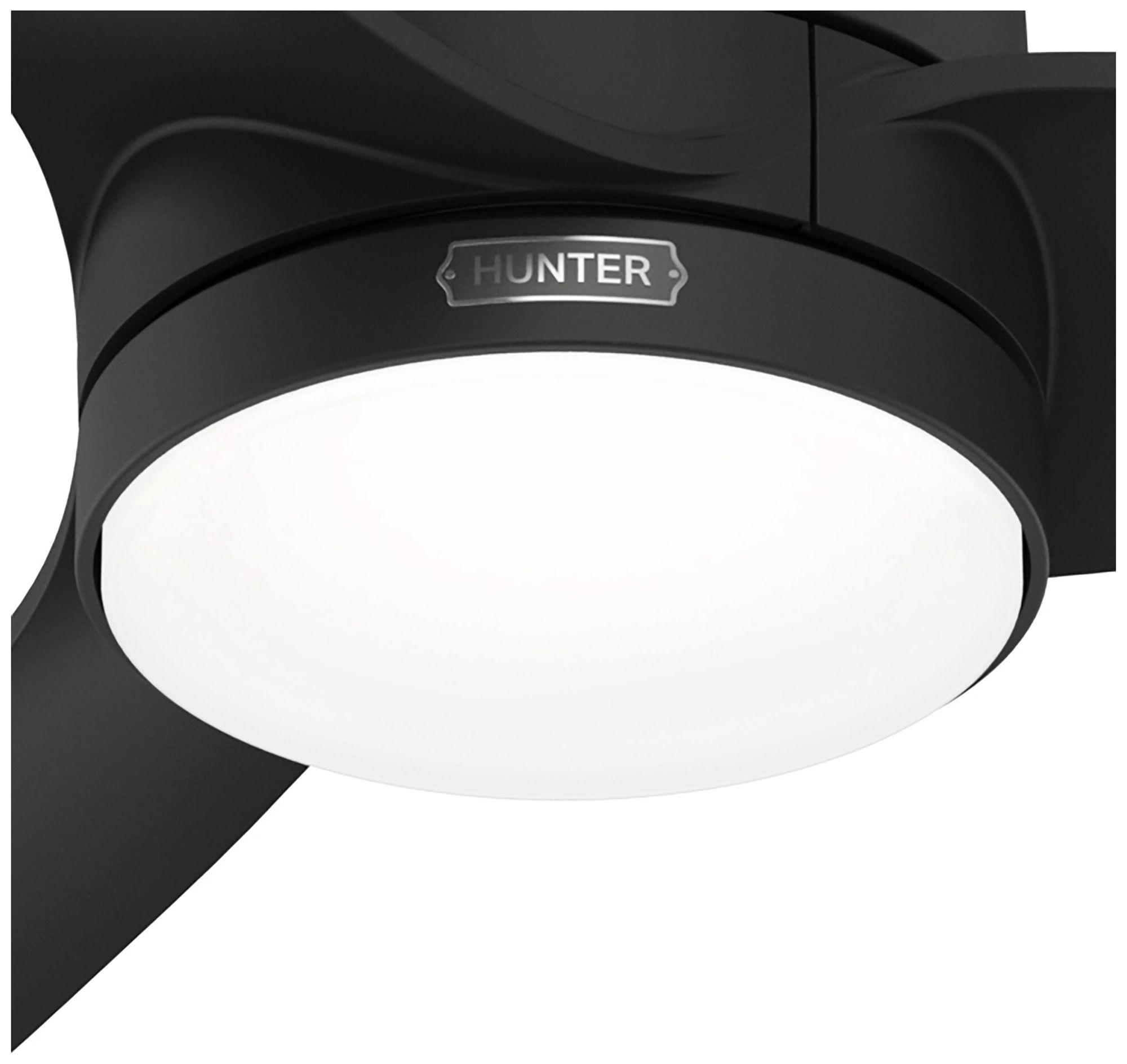 Hunter 60" Bolsa Matte Black Fan with LED Light Kit and Handheld Remote