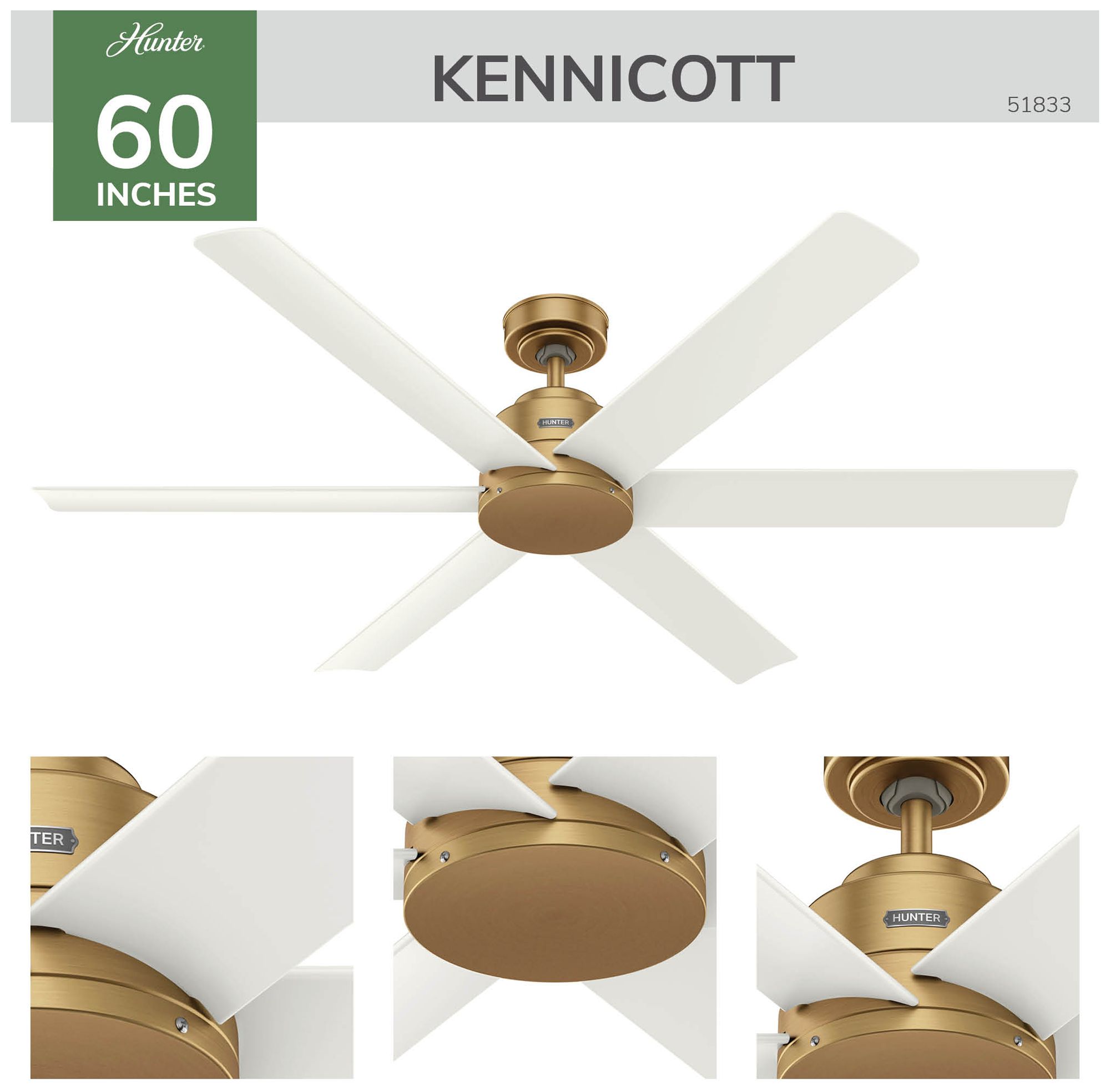 Image 6 Hunter 60 inch Kennicott ENERGY STAR Lux more views