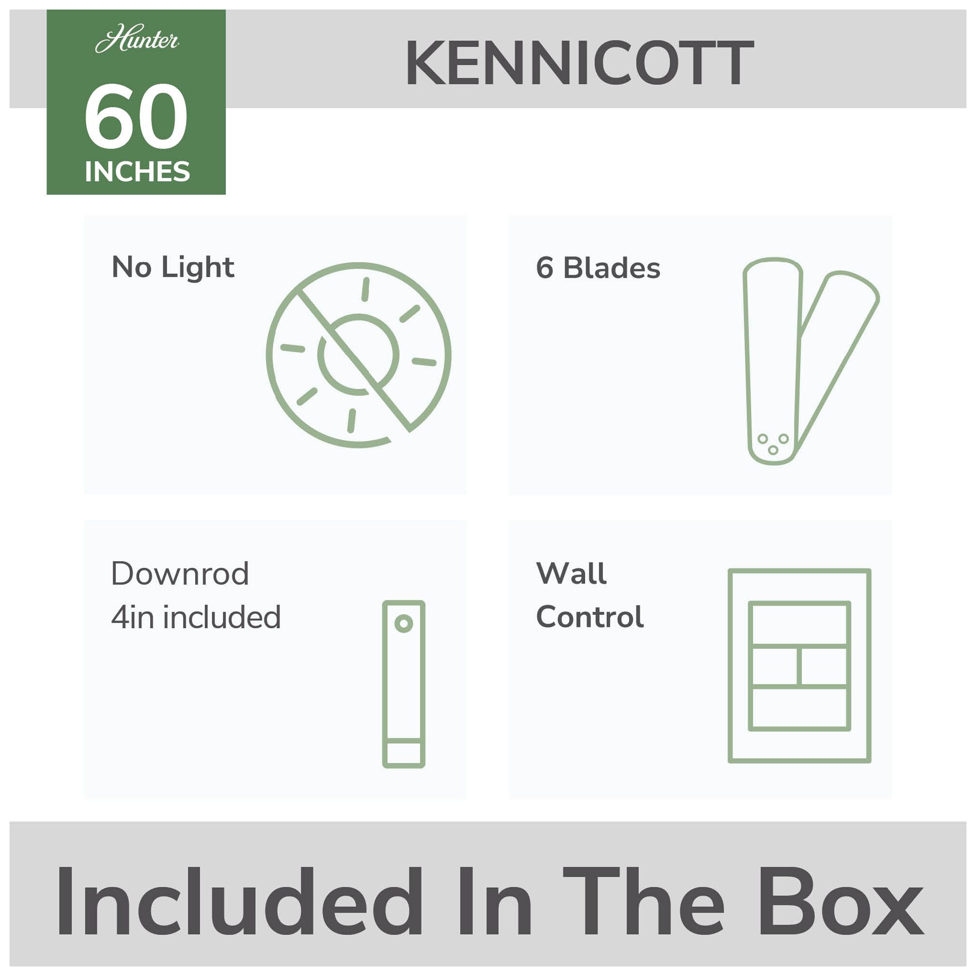 Hunter 60" Kennicott ENERGY STAR Matte B
