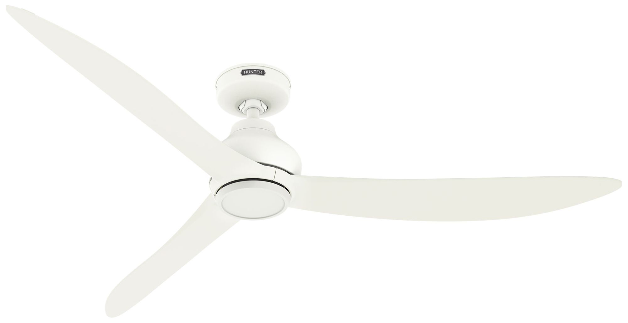 Image 2 Hunter 60" Mazzini Matte White Damp Rated Ceiling Fan and Handheld Remote