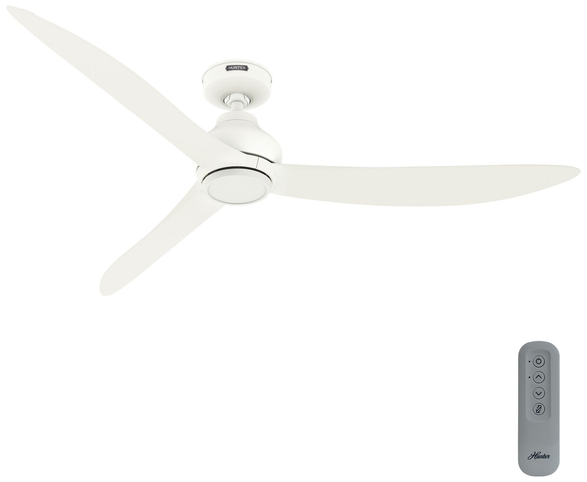 Image 4 Hunter 60" Mazzini Matte White Damp Rated Ceiling Fan and Handheld Remote more views