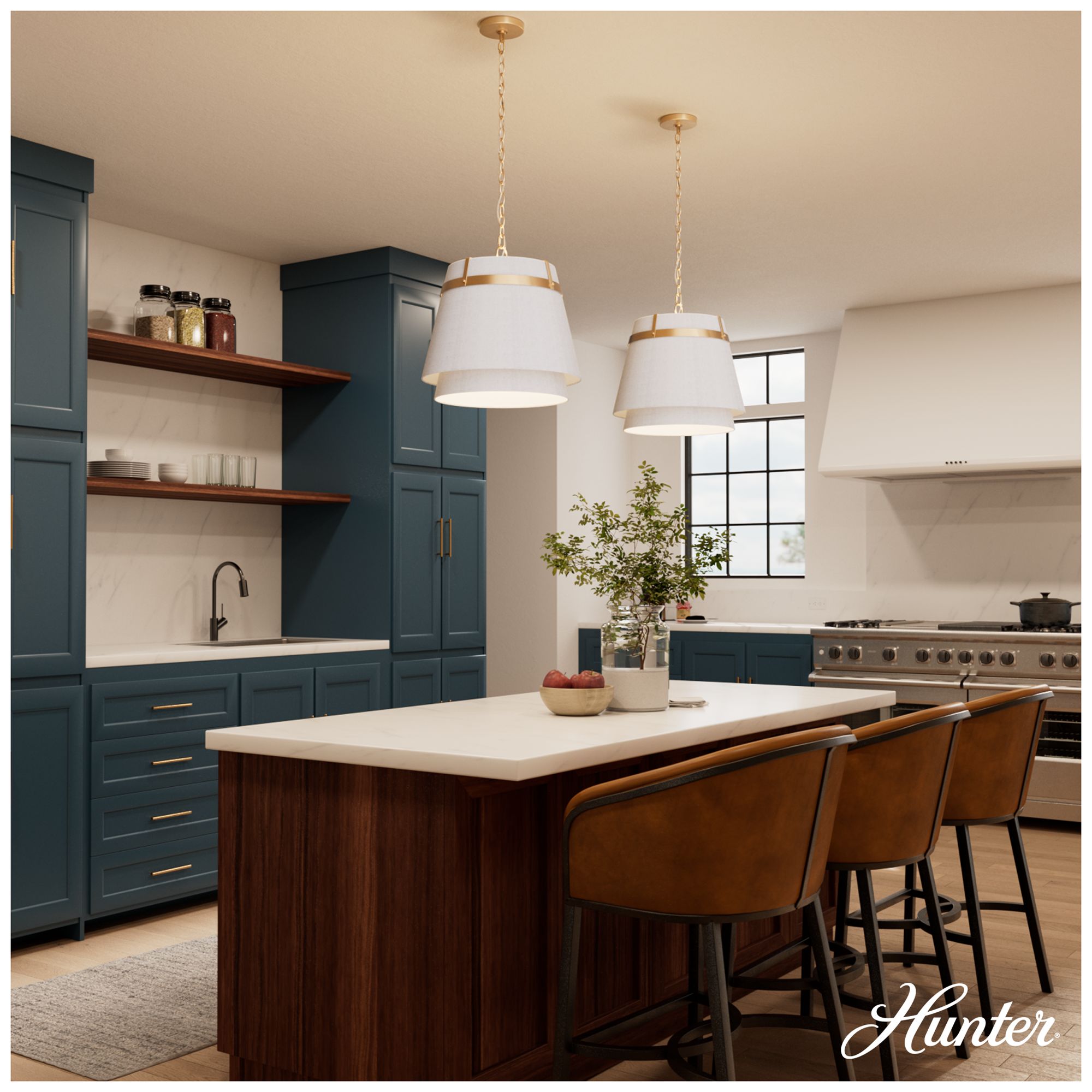 Image 3 Hunter Ada Lee Alturas Gold 1 Light Larg more views