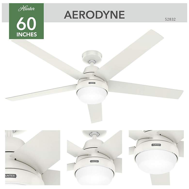 Image 6 Hunter Aerodyne LED 60 in Fresh White ENERGY STAR Indoor Fan more views