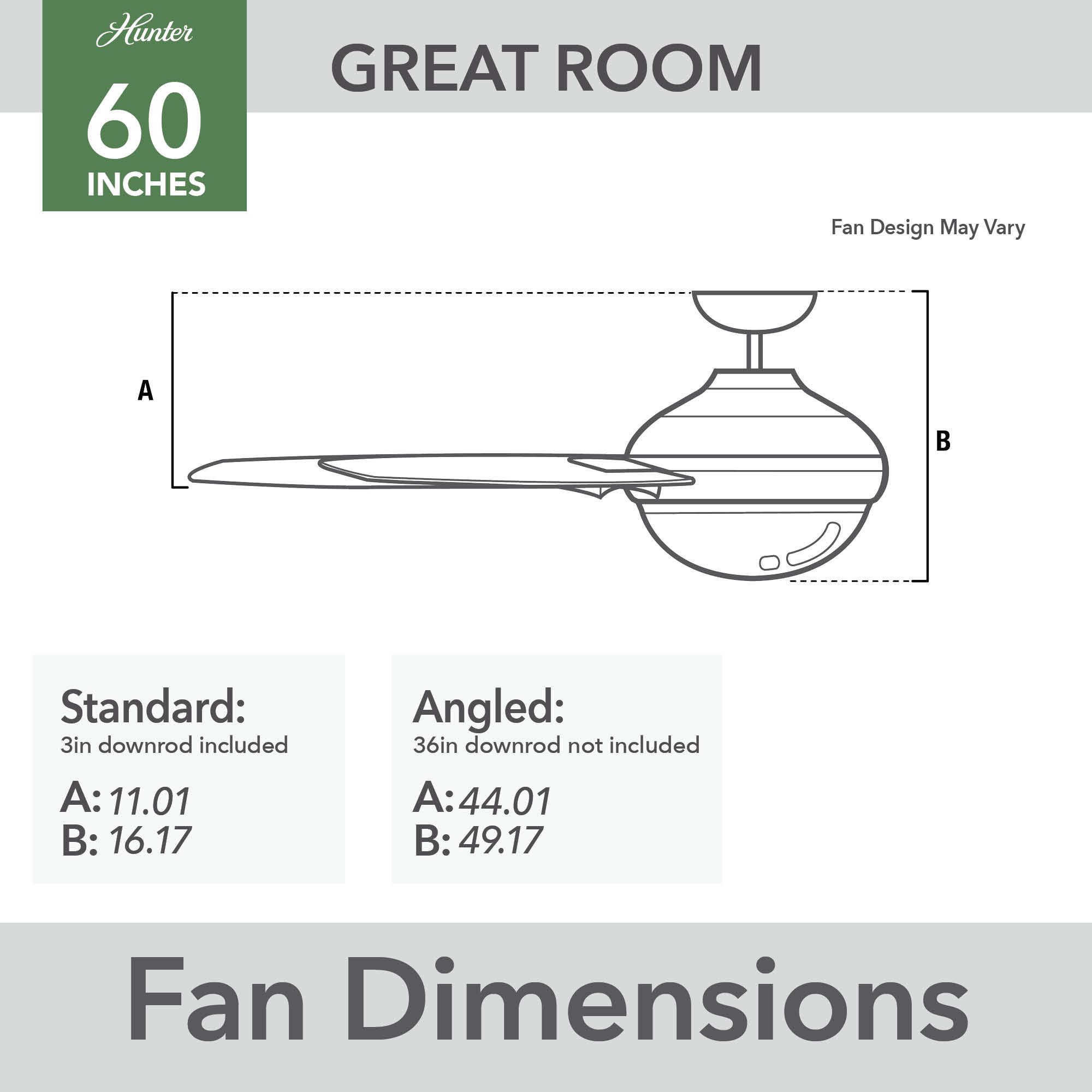 Hunter Aerodyne LED 60 in Fresh White ENERGY STAR Indoor Fan