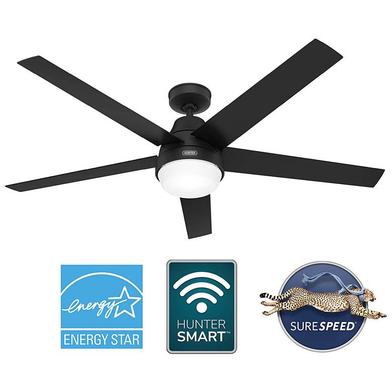 Image 3 Hunter Aerodyne LED 60 in Matte Black ENERGY STAR Indoor Fan more views