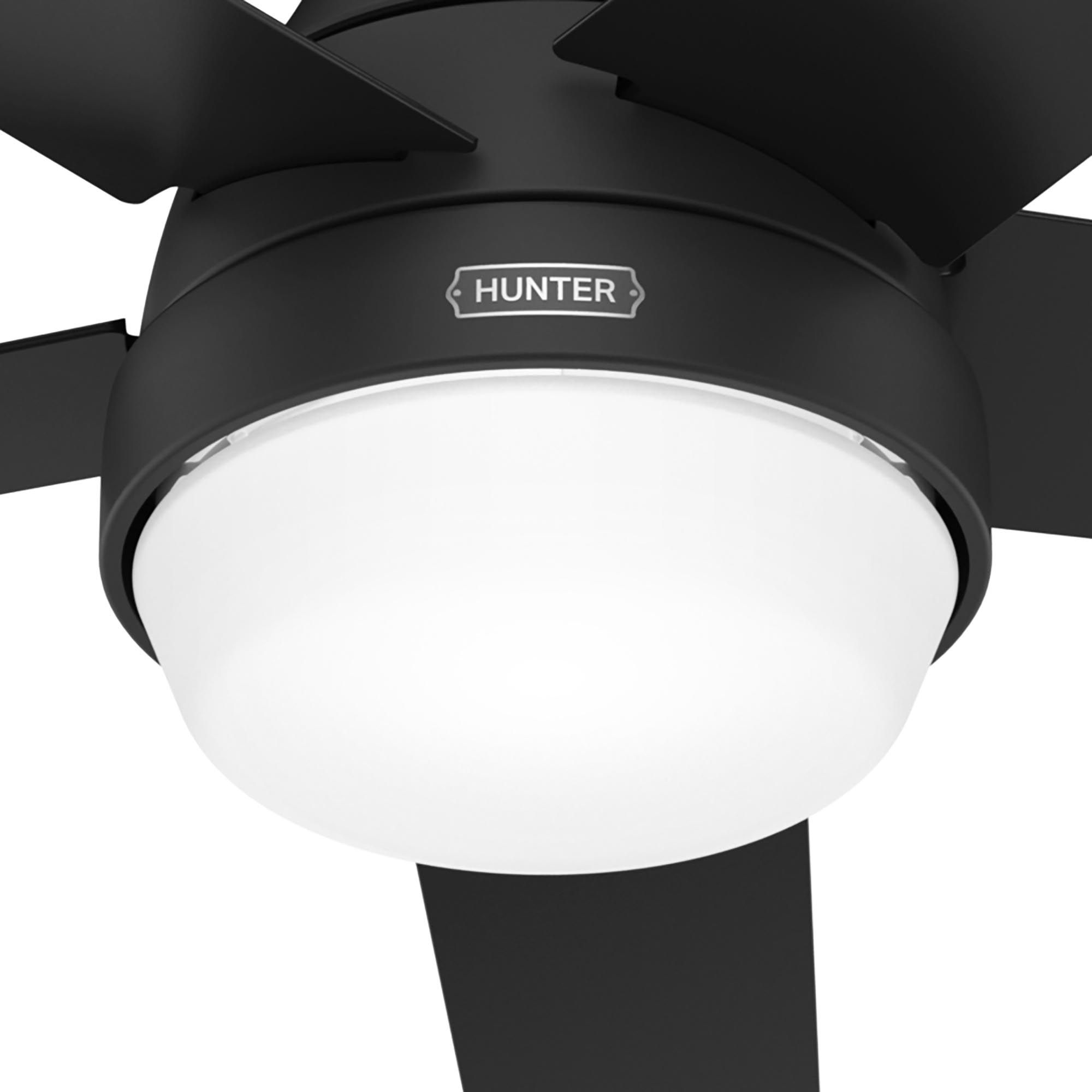 Hunter Aerodyne LED 60 in Matte Black ENERGY STAR Indoor Fan