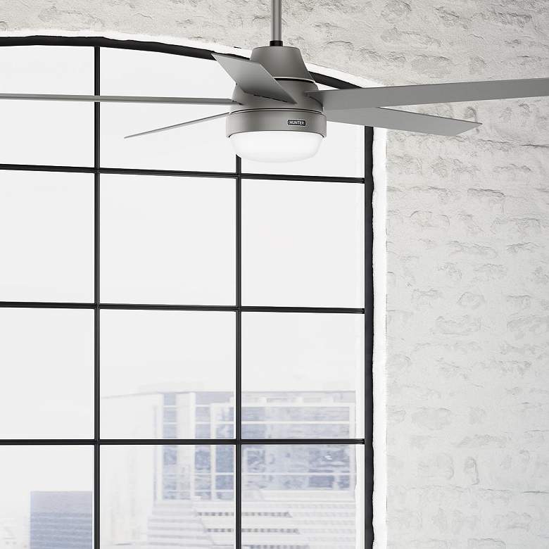 Image 1 Hunter Aerodyne LED 60 in Matte Silver ENERGY STAR Indoor Fan
